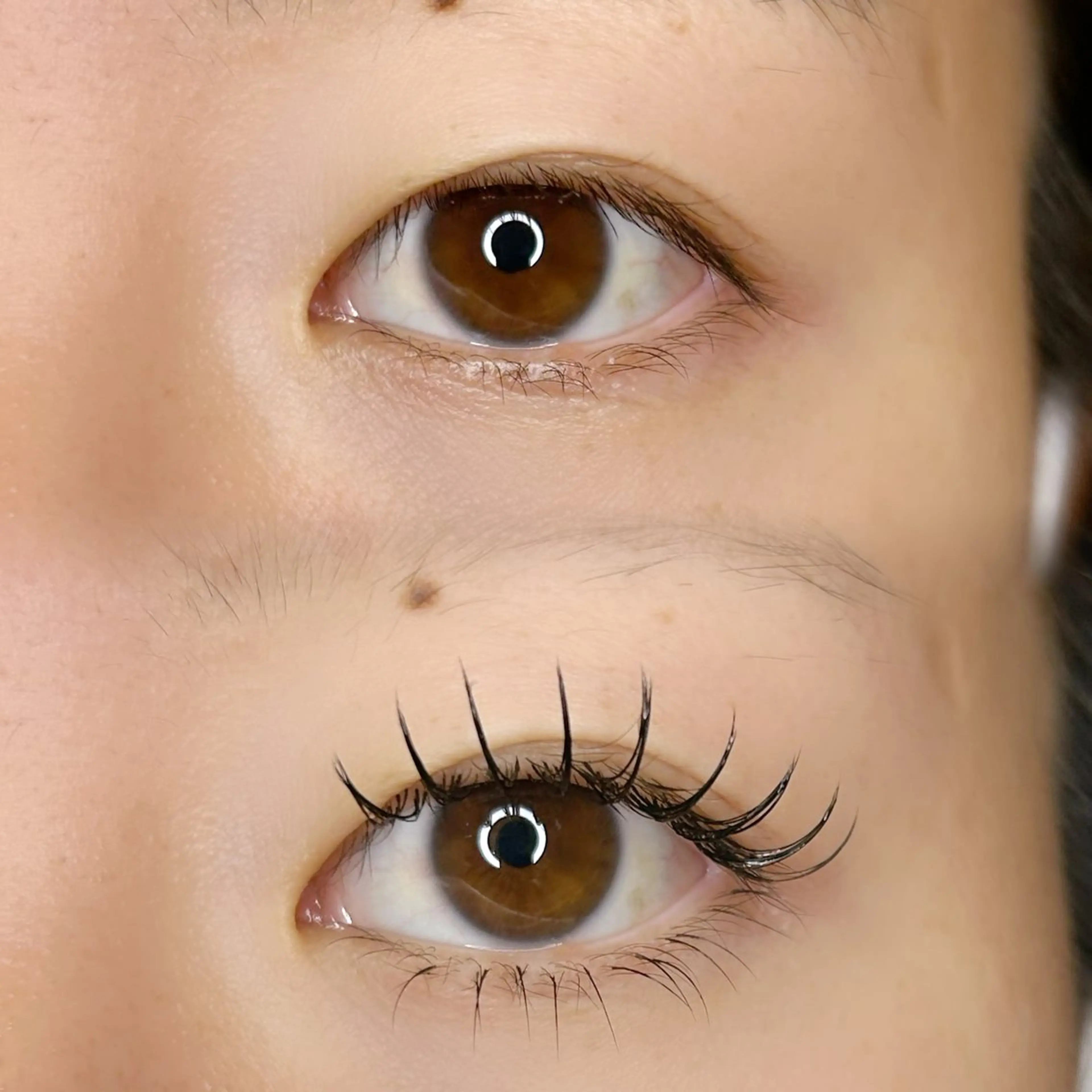 マツエク・マツパ パリジェンヌラッシュリフト まつげパーマ 下まつげエクステ 一重×まつ毛パーマ マツエク 細川 la beaux中津のマツエク・マツパデザイン