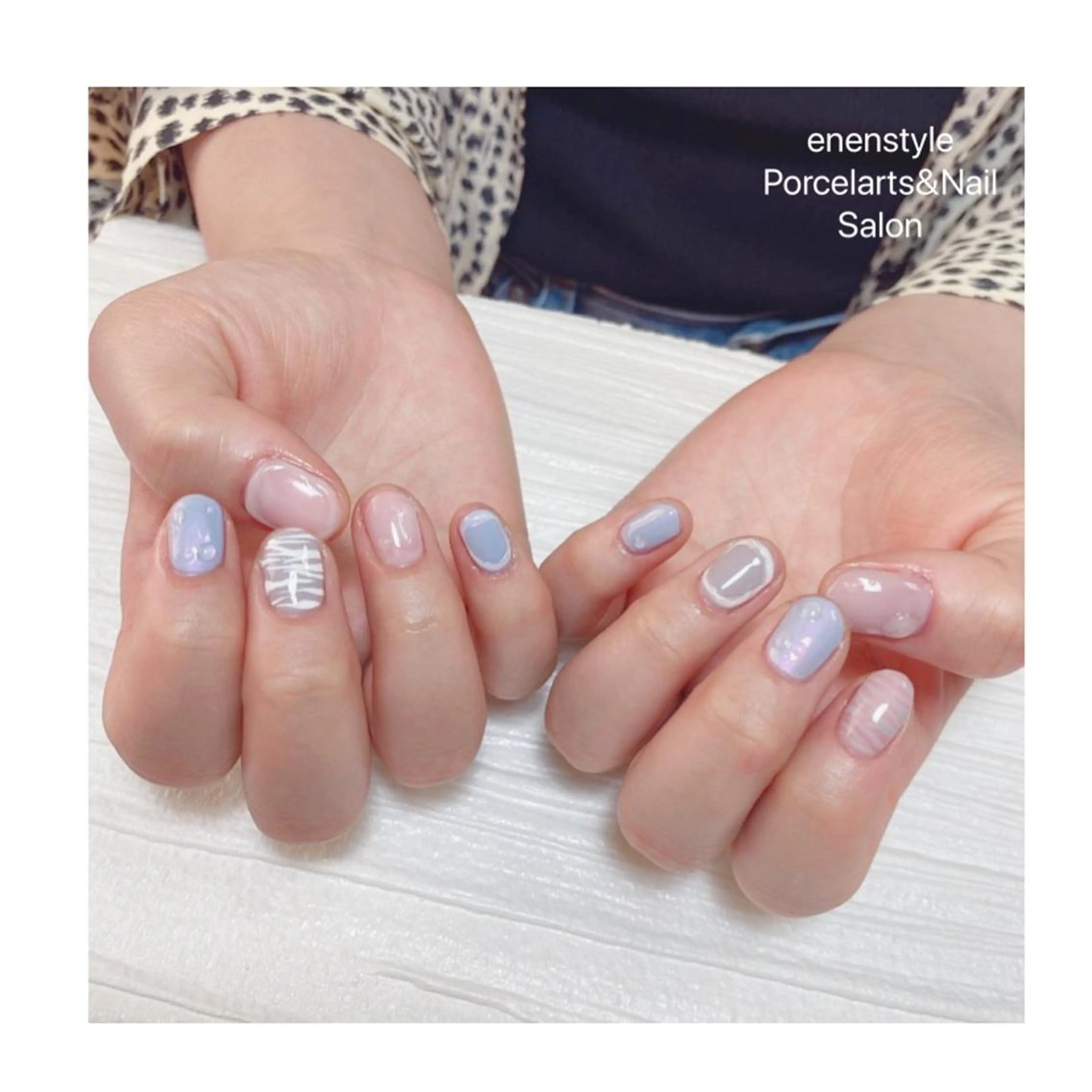 ショート ネイル ハンドネイル 👑enen style👑のネイルデザイン