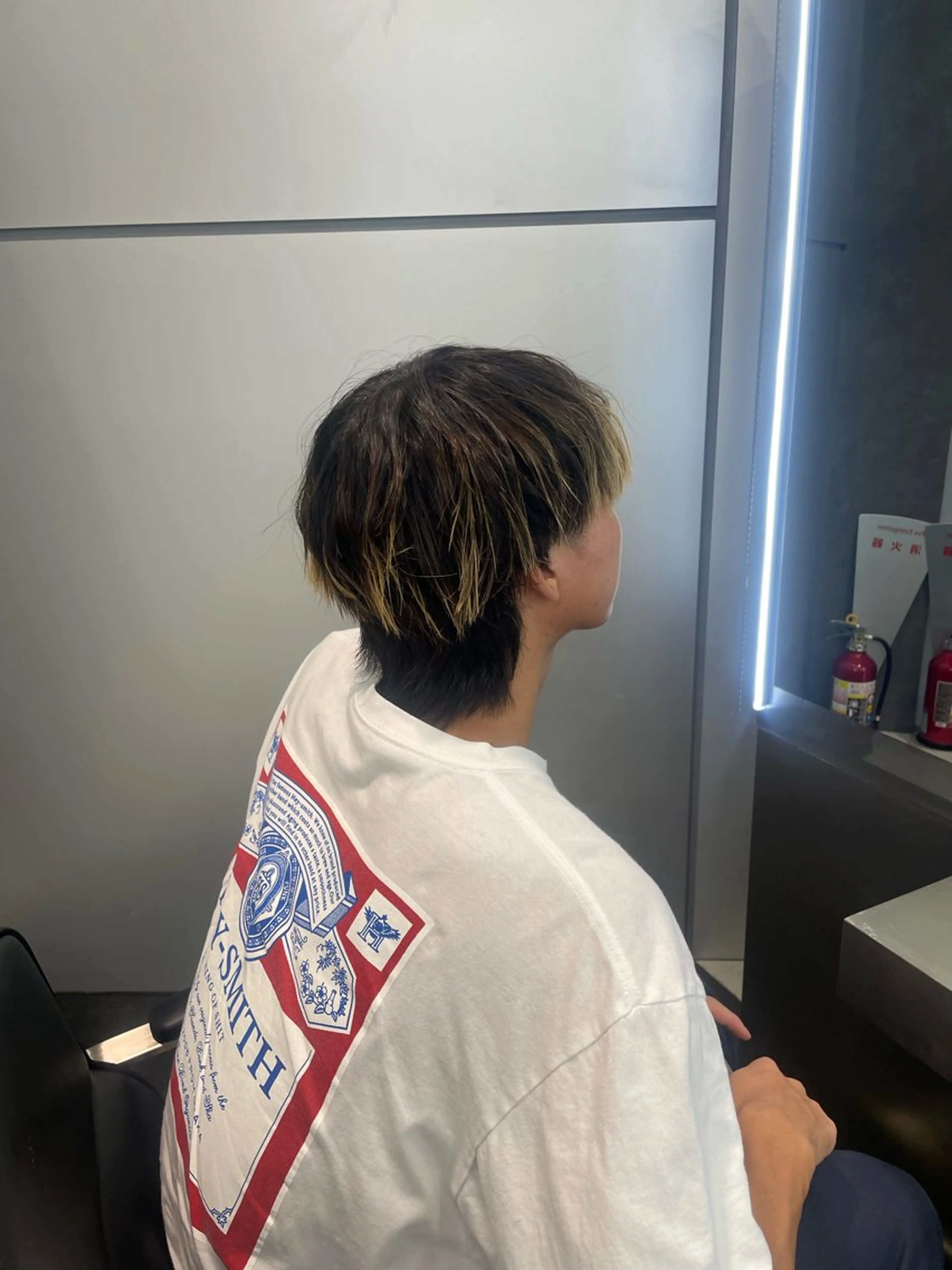 メンズ メンズウルフカット ウルフカット カット トリートメント ヘアセット メンズウルフ🐺♡ ブリーチ♡ヘアメ🎀のヘアスタイル