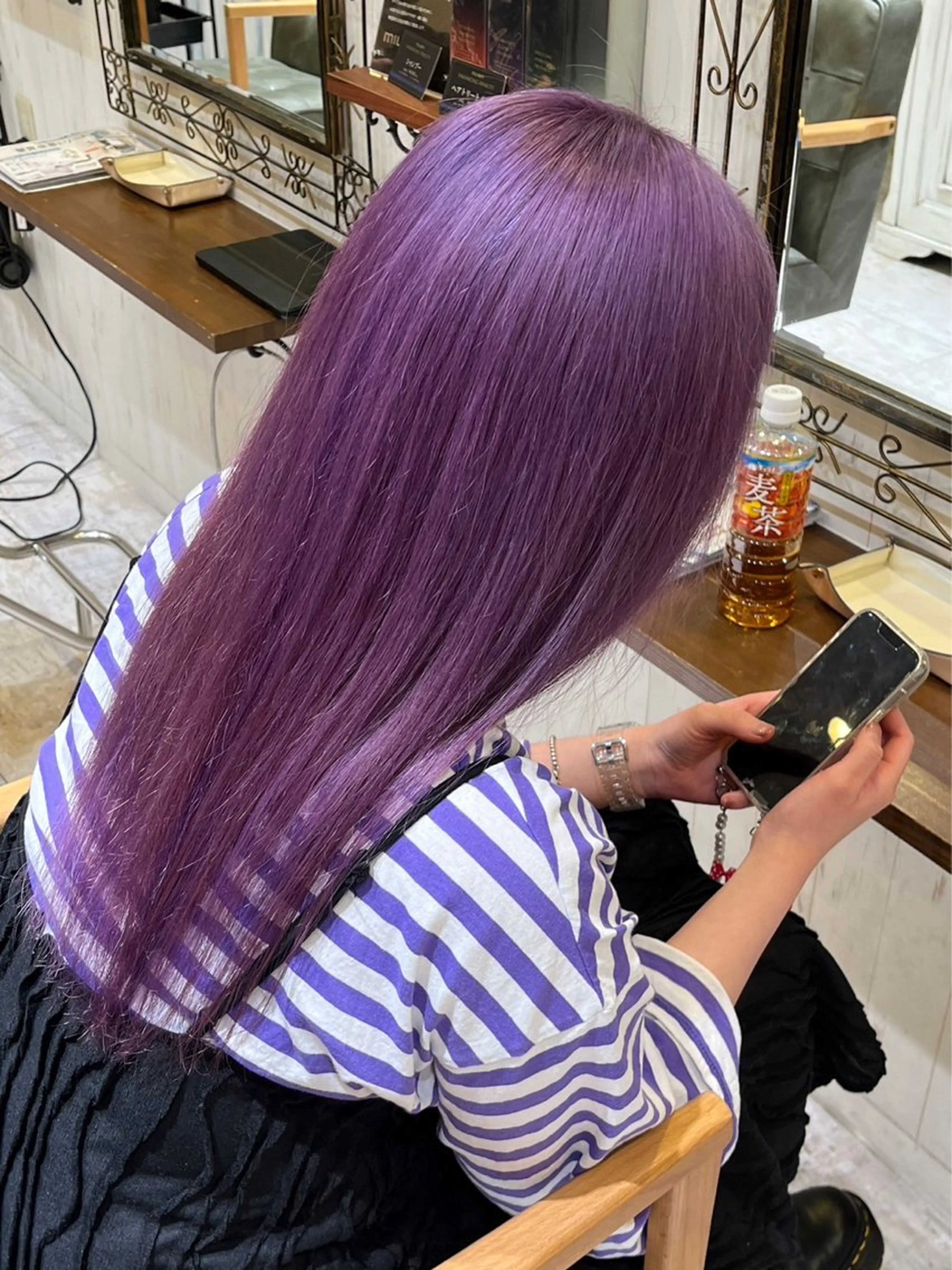 セミロング カラー A miのヘアスタイル