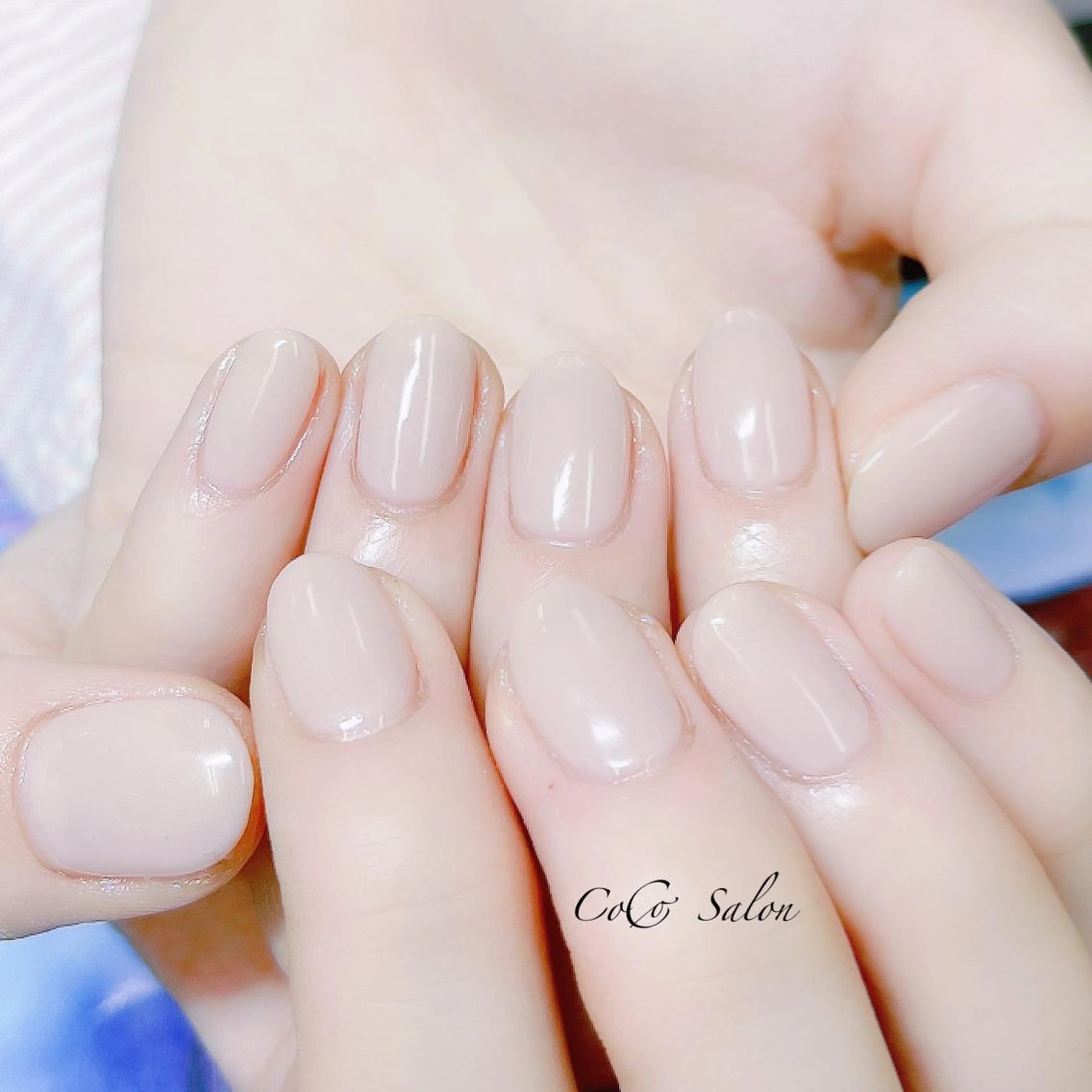 ネイル 長さ出し ジェルネイル オフィスネイル ワンカラーネイル パラジェル CoCoSalon ネイル/まつ毛予約のネイルデザイン