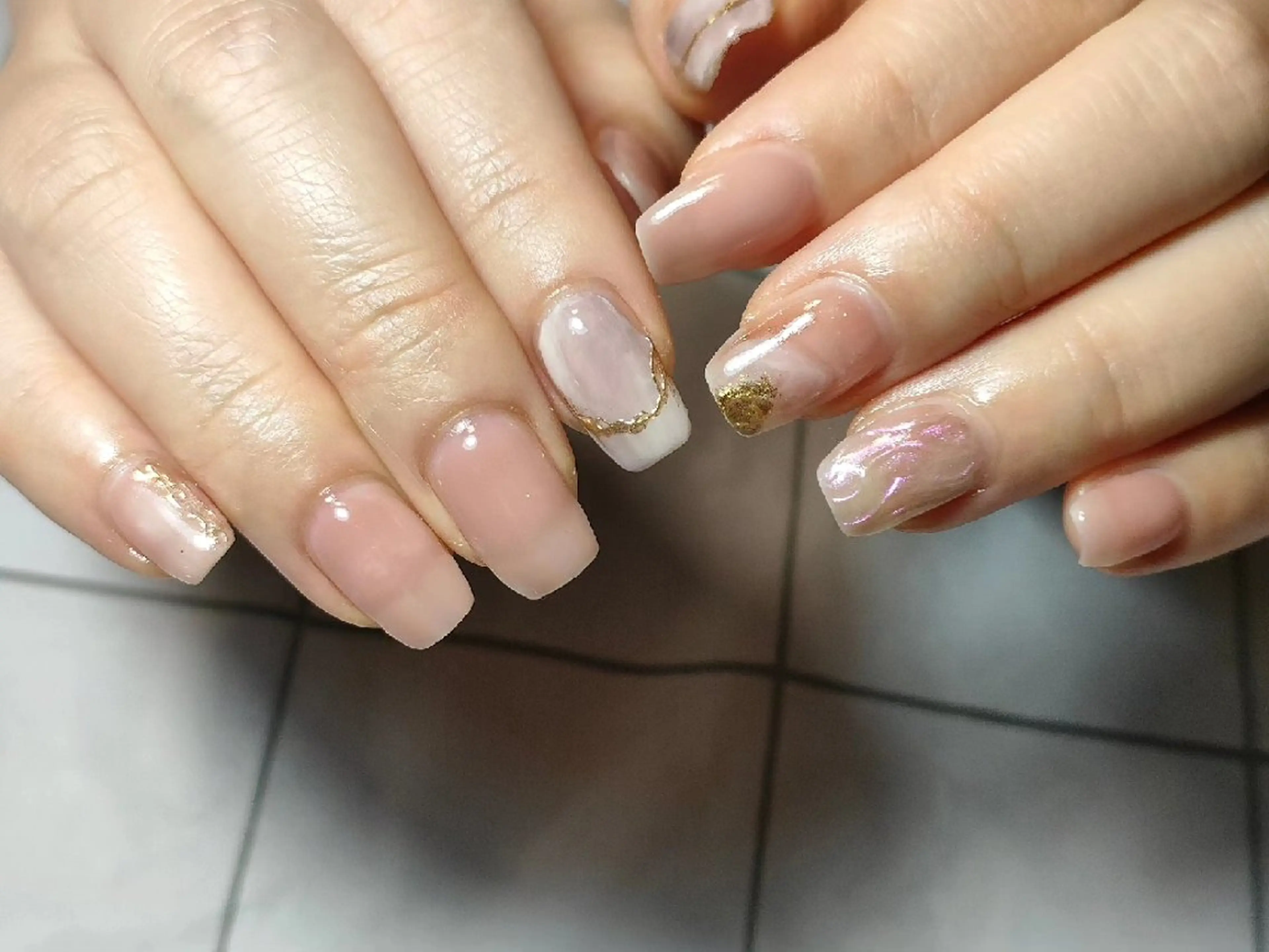 ネイル ニュアンスネイル オフィスネイル oir. nailsalonのネイルデザイン