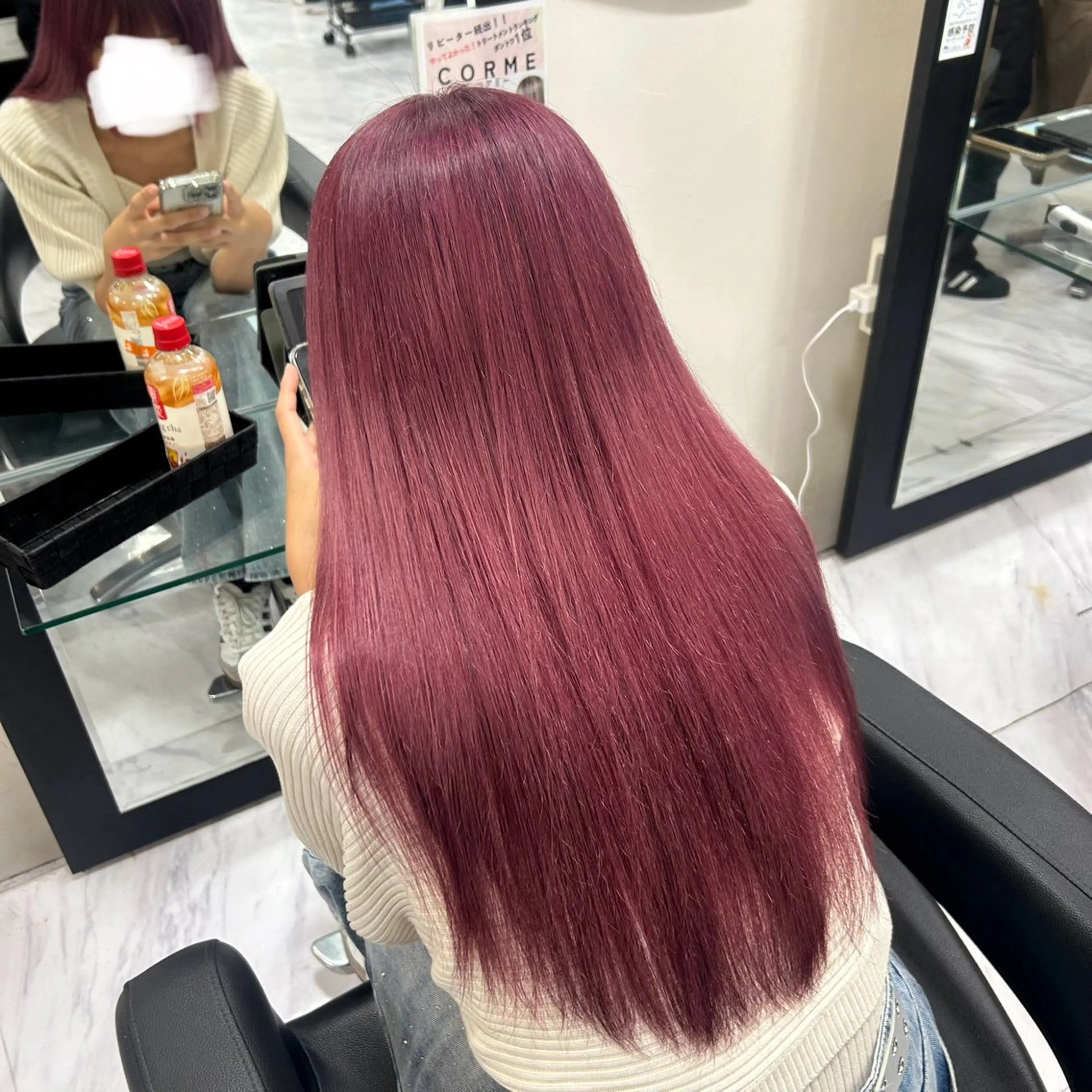 ロング カラー メンズ Re:to By True Creation 大宮所属・🫧💞ハイトーン 瀧田 菜々花🦄🫧のヘアスタイル