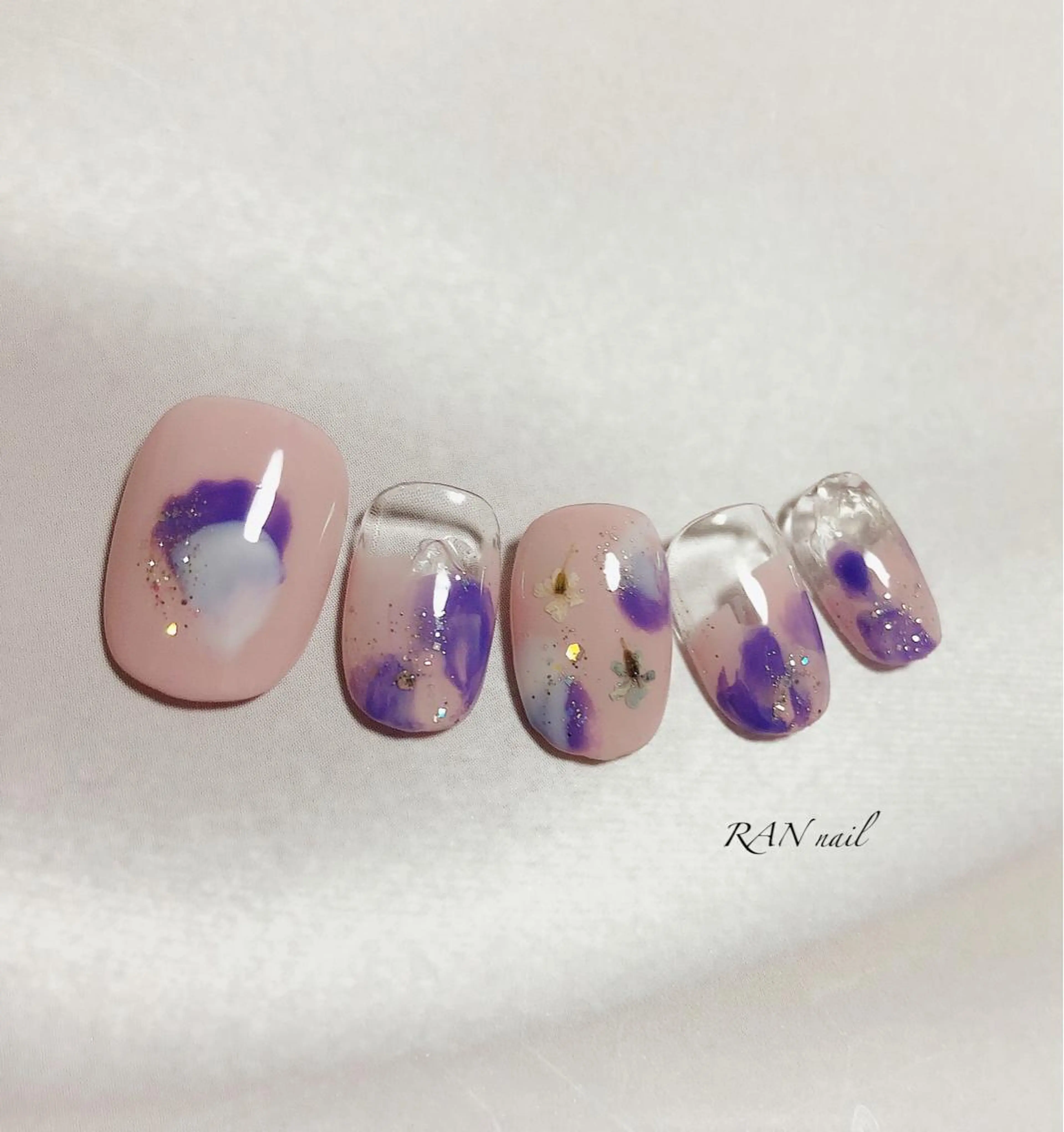 ネイル イースター 入学式 フラワーネイル フットネイル ジェルネイル ハンドネイル フットネイル RAN nailのネイルデザイン