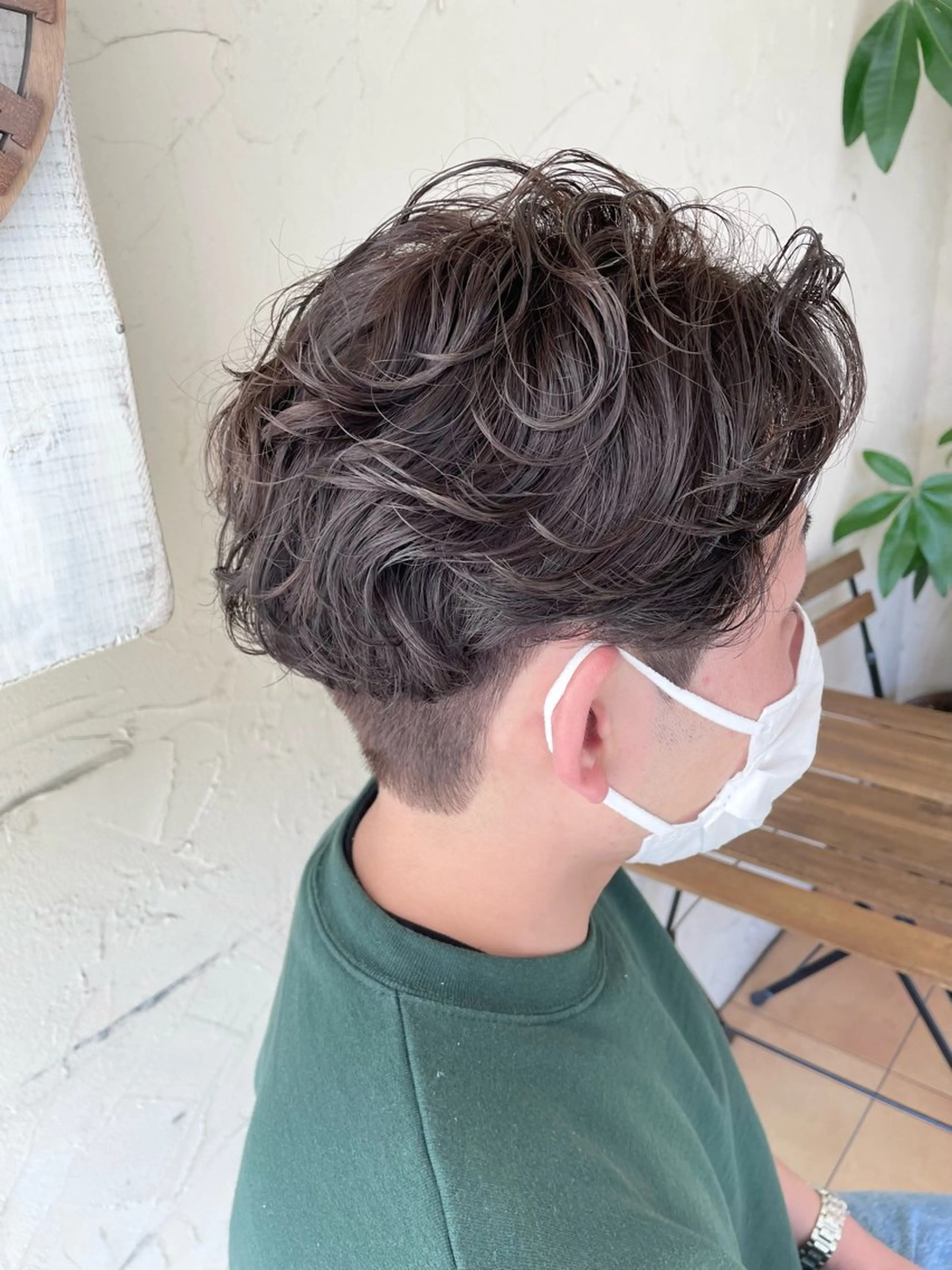 ショート カラー パーマ メンズ カルマパーマ メンズパーマ ブラウンカラー カット ヘアカラー パーマ メンズ特化/パーマ指 名No.1/百瀬太郎のヘアスタイル