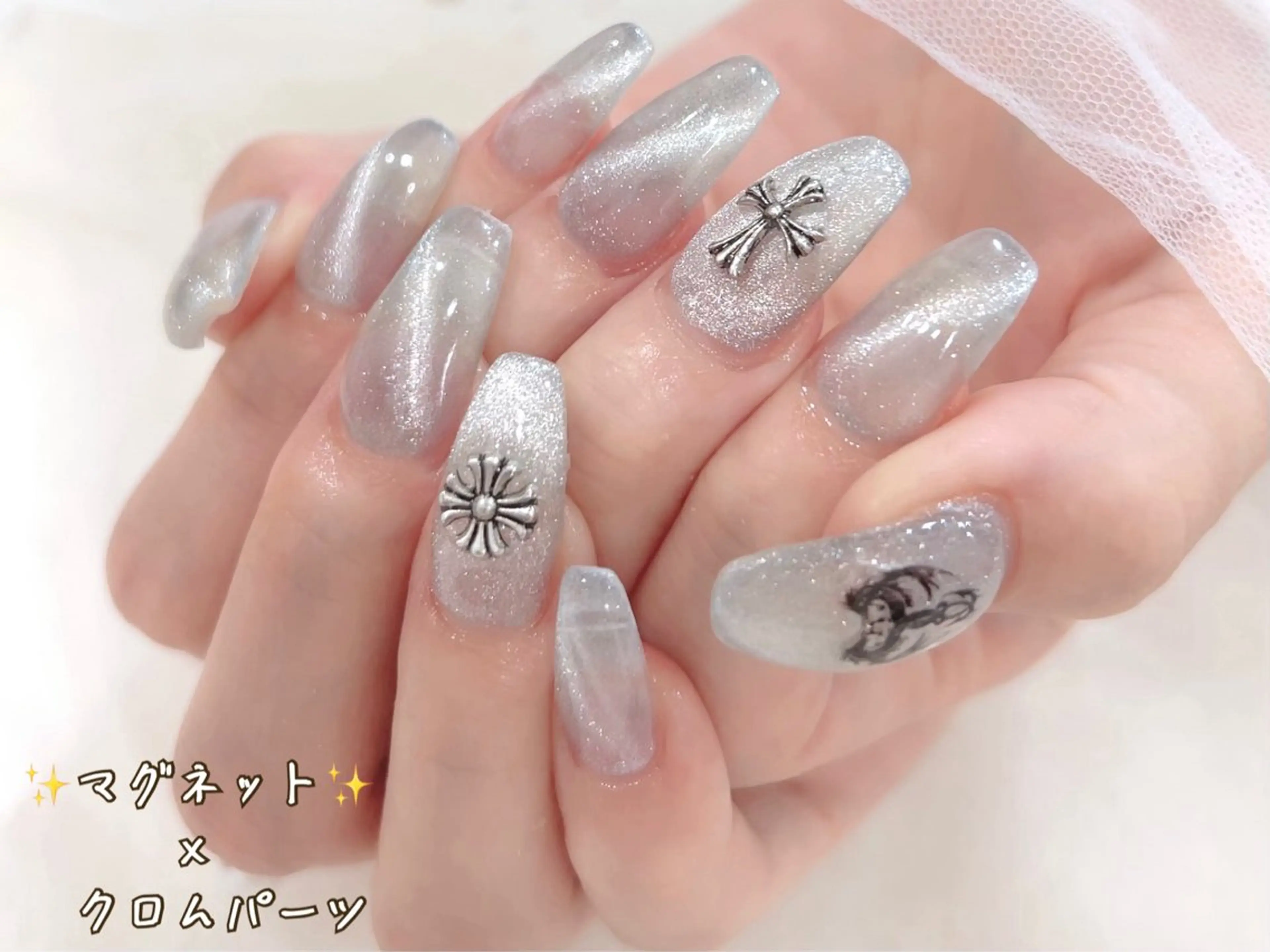ネイル マグネットネイル ハンドネイル Nail salon CHARMY♡のネイルデザイン