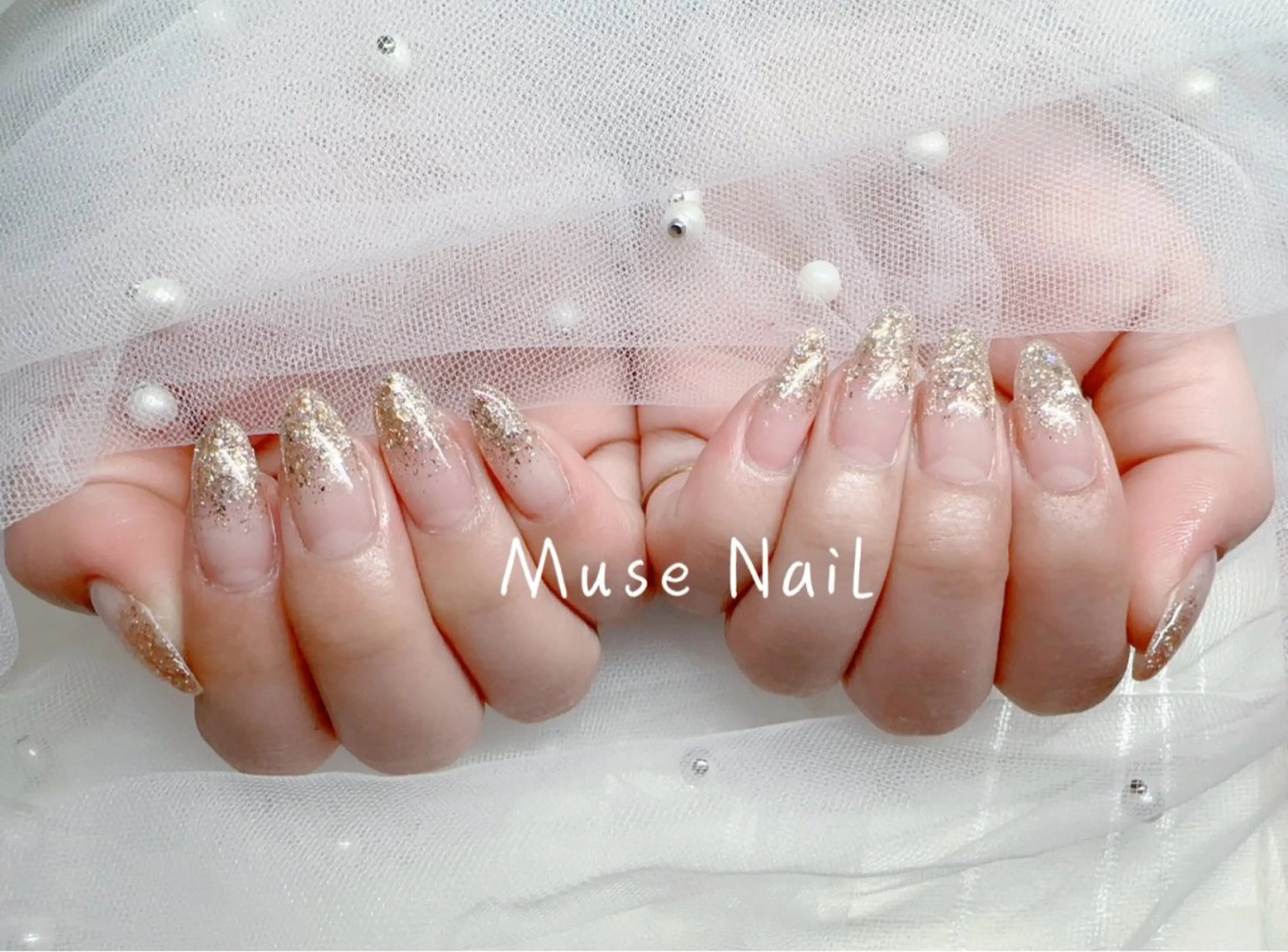 ネイル ラメ(グリッター) ラメグラデーション ワンカラーネイル muse nailのネイルデザイン
