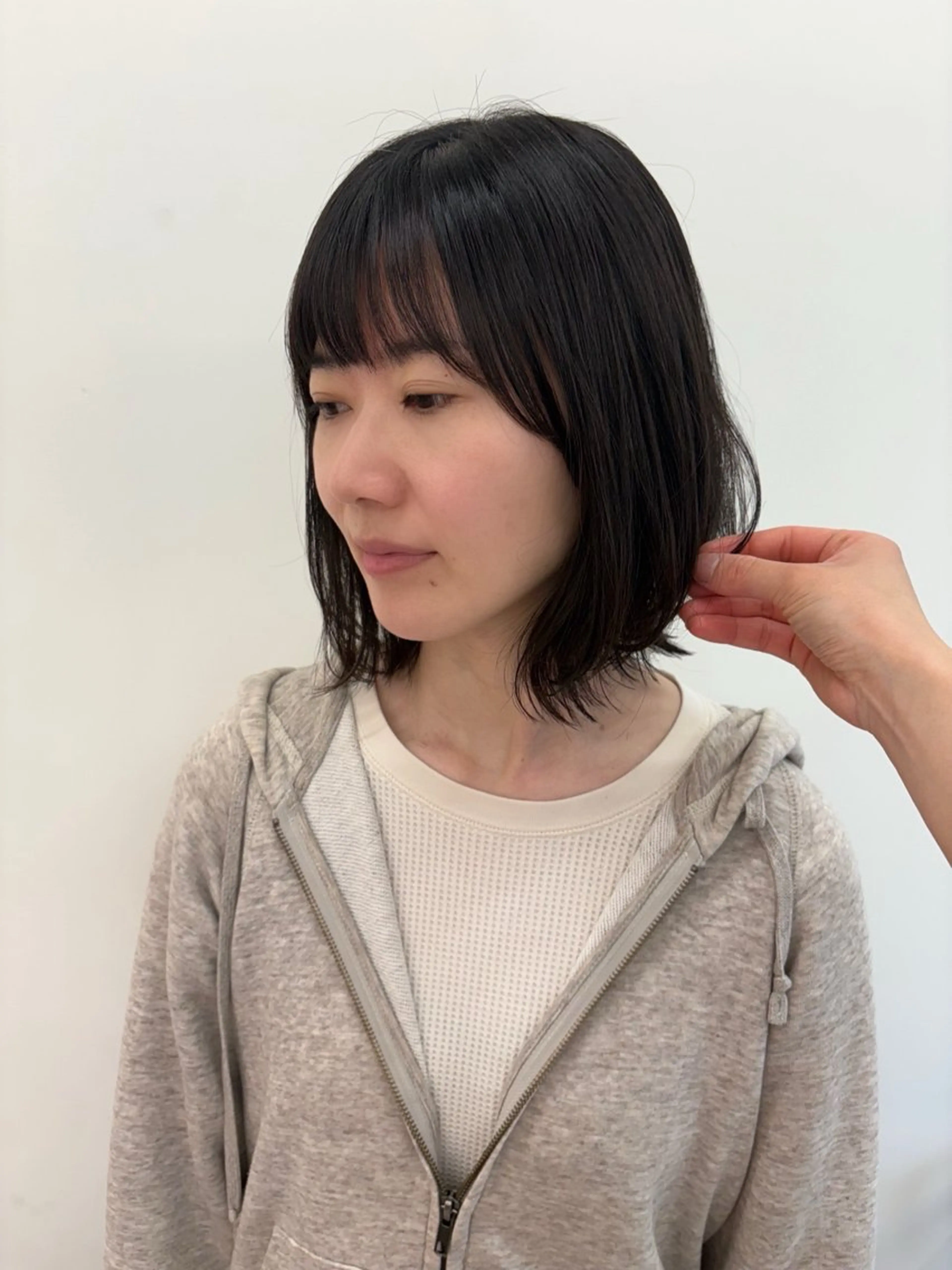 ミディアム ボブレイヤー ミディアムレイヤー ボブ 顔周りカット レイヤーカット 🫧ナギサ/本厚木/ ボブ/ミディアム🫧のヘアスタイル