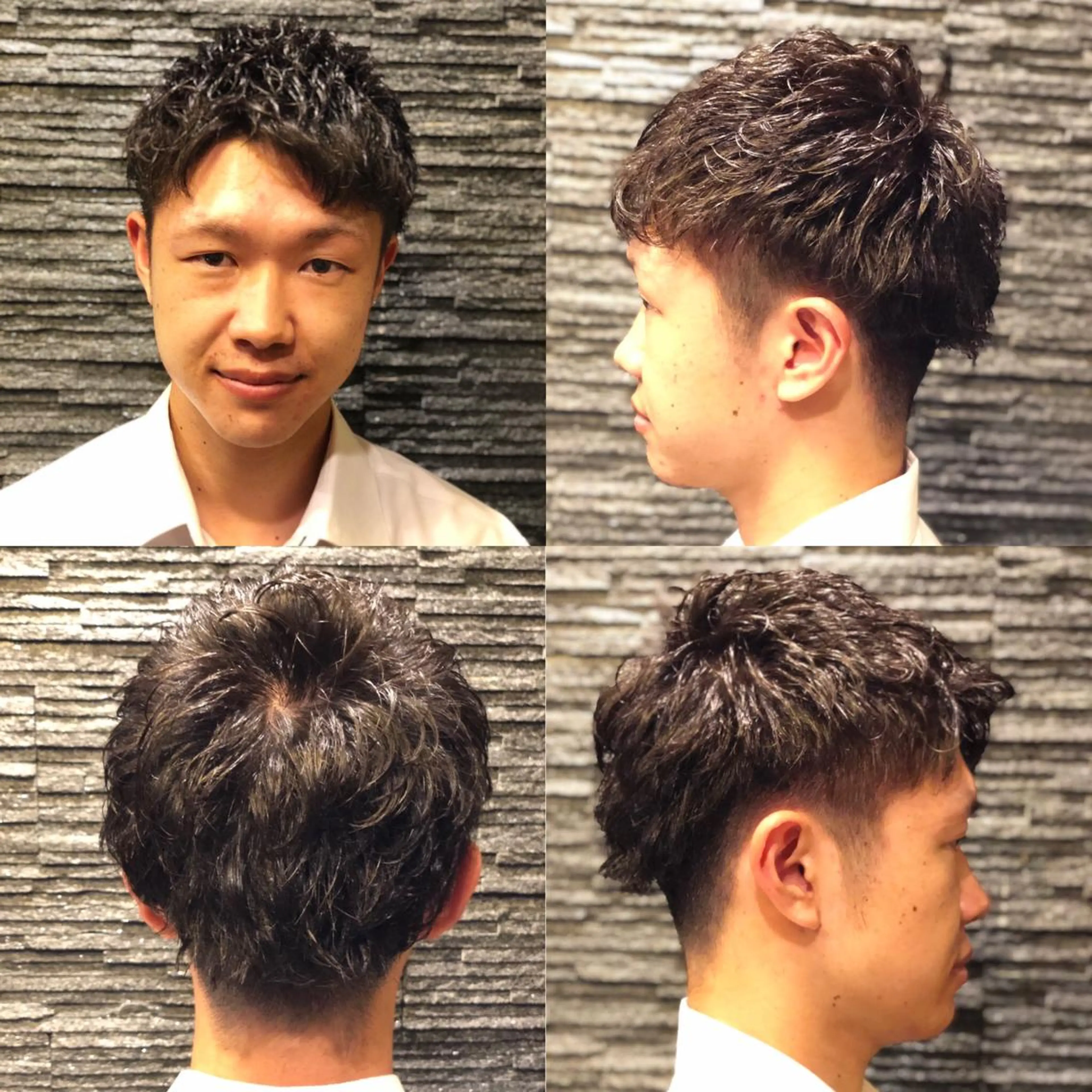 ミディアム パーマ ヘアアレンジ メンズ 萩原 勇樹のヘアスタイル