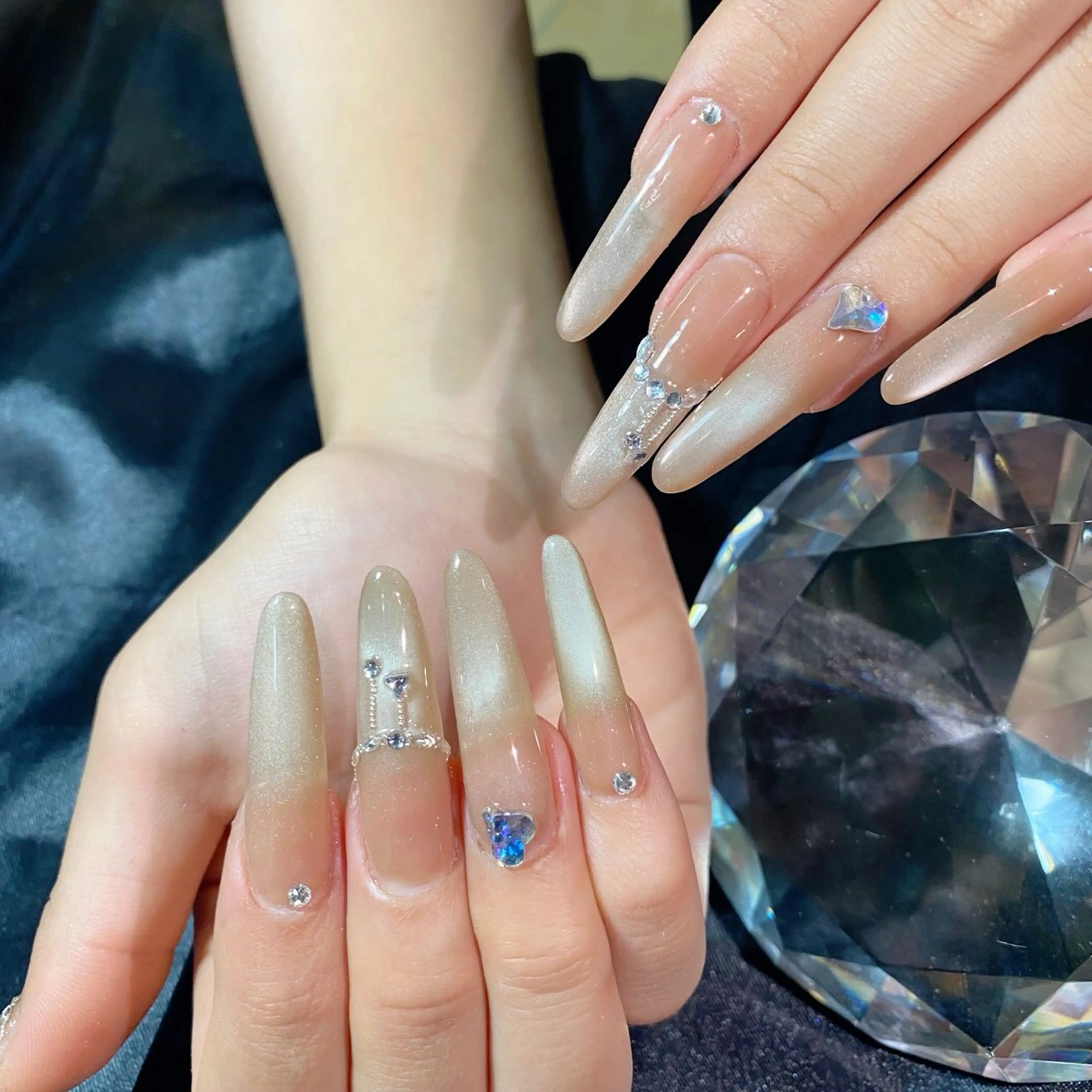 ハンド長さ出し10本マグネット／ミラー／ラメ💅💅の写真