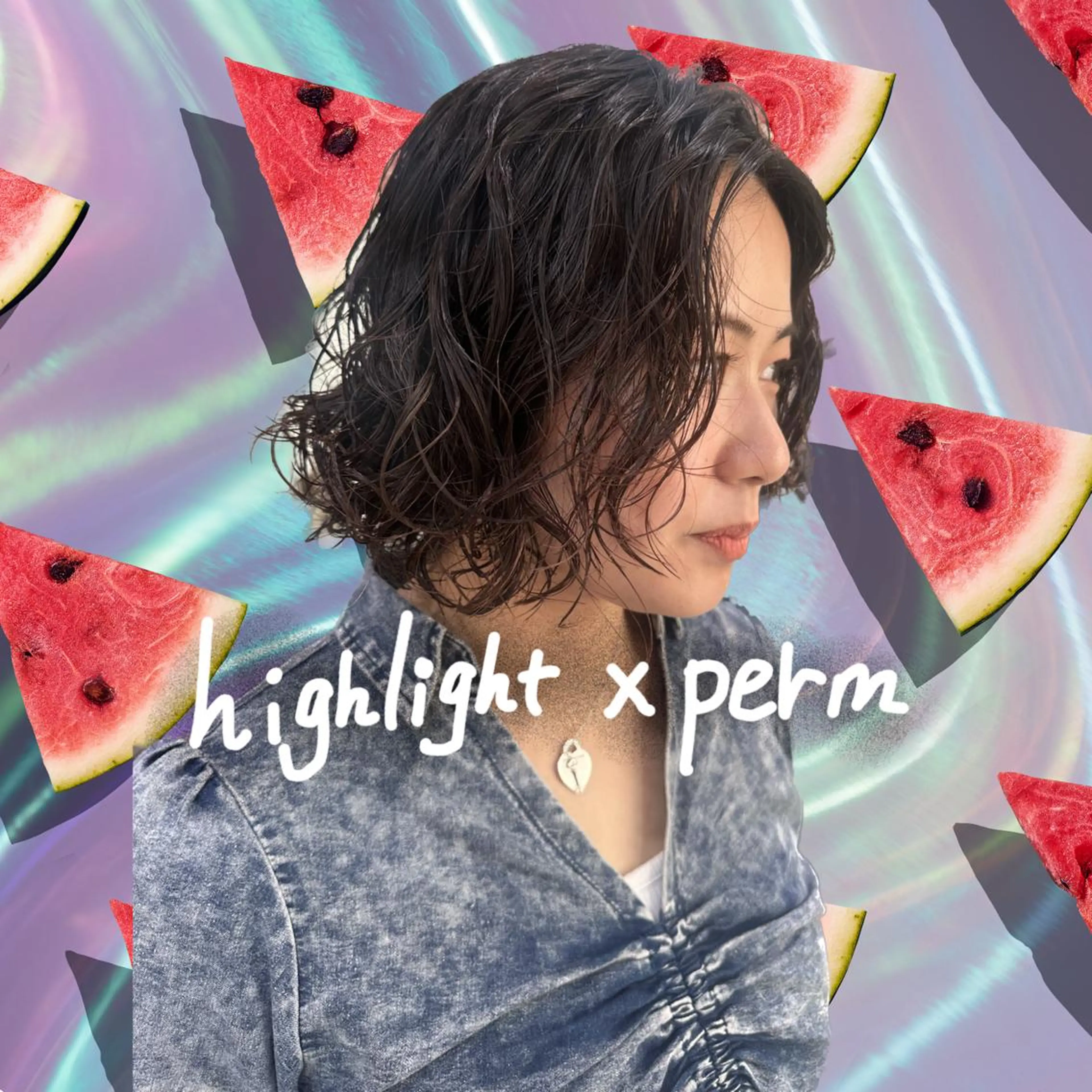 ミディアム パーマ ハイライト LANKA所属・ブリーチパーマ 🎀Rumiのヘアスタイル