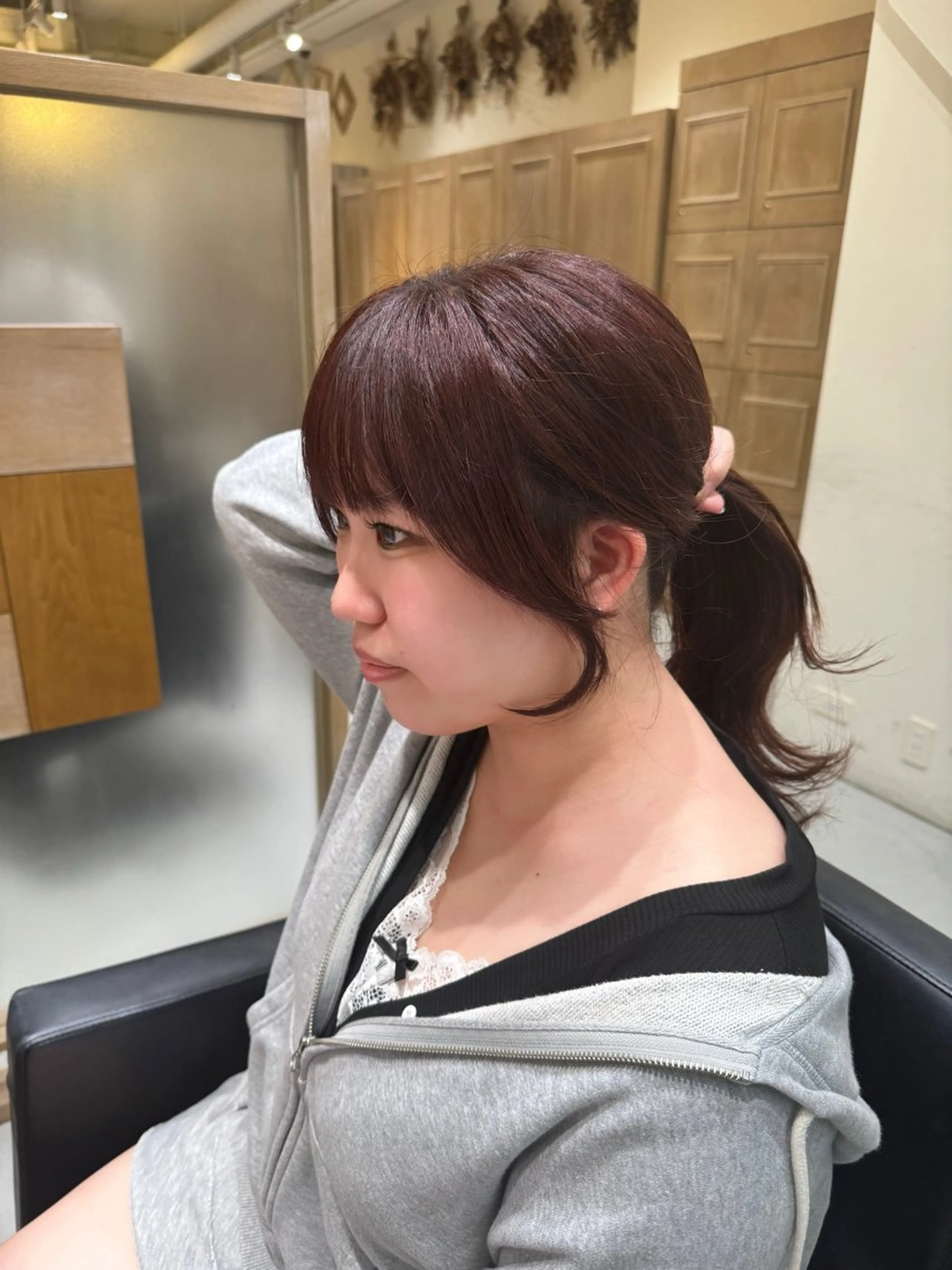 セミロング 顔周りカット 韓国風ヘア 似合わせカット 小顔カット レイヤー/顔周り/透 明感カラー/うる艶のヘアスタイル