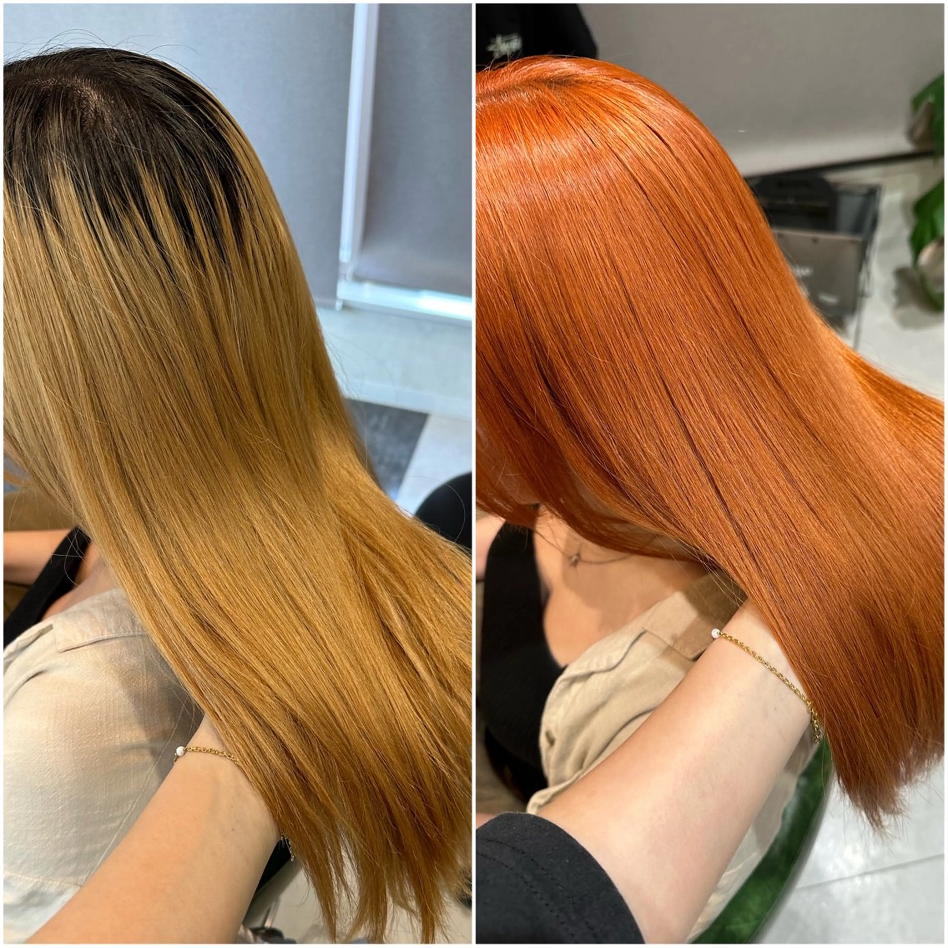 ロング カラー ブリーチ オレンジ TELAHAIR成田 マネージャー吉野美羽のヘアスタイル