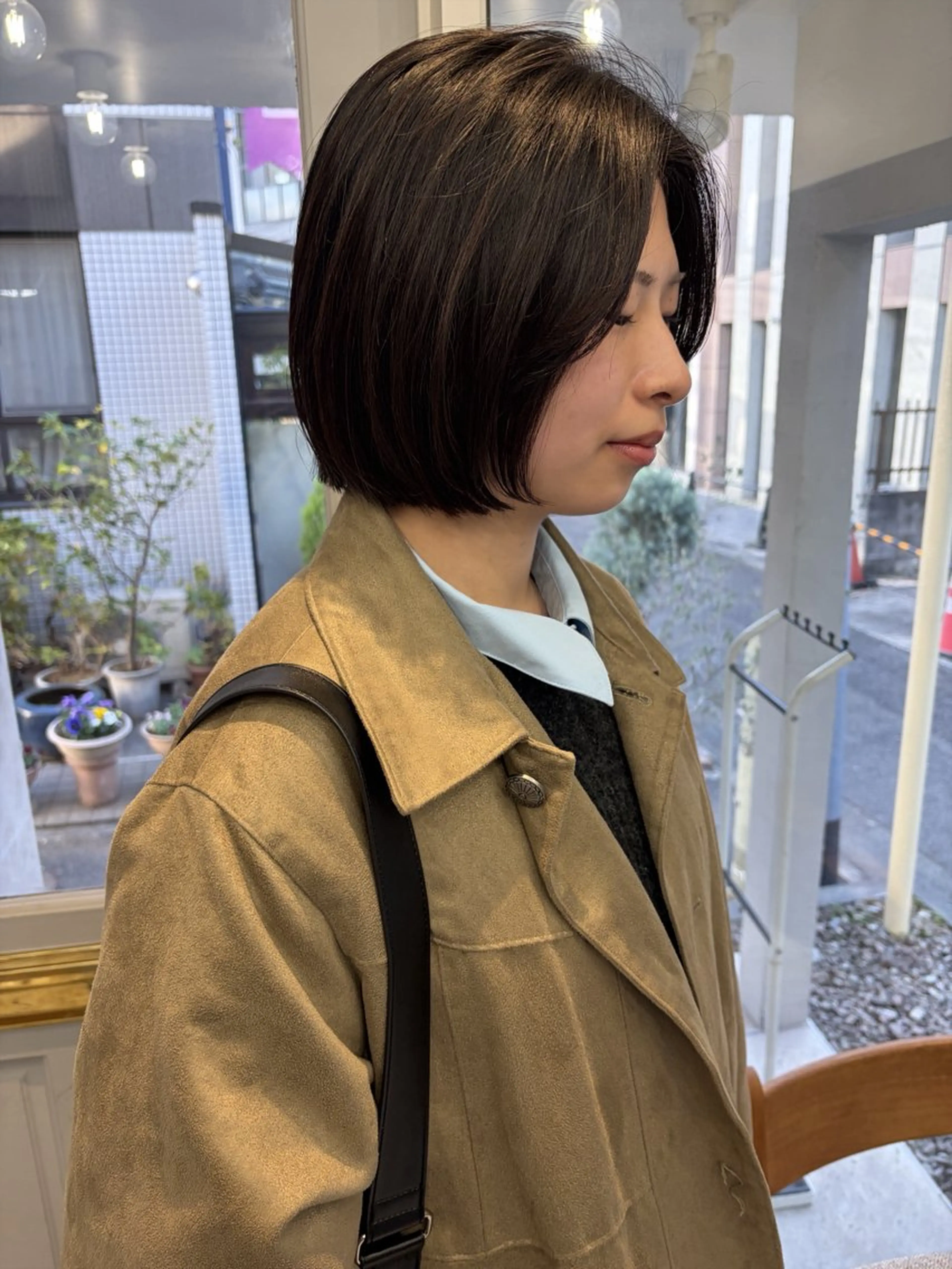 ショート ボブ カット トリートメント 赤み消しカラー/ ナチュラル/トモキのヘアスタイル