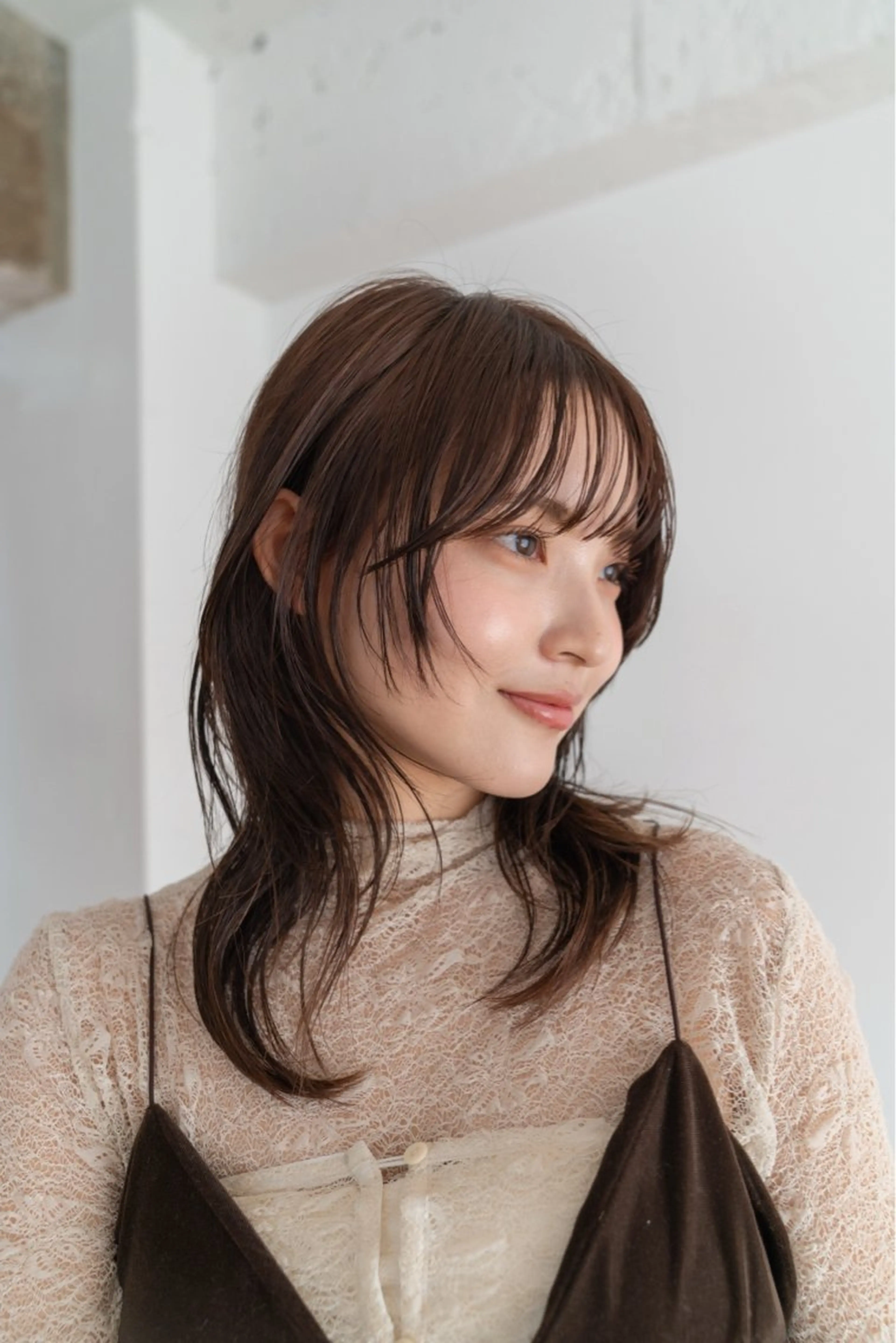 ミディアム カラー ヘアカラー green ひろのヘアスタイル