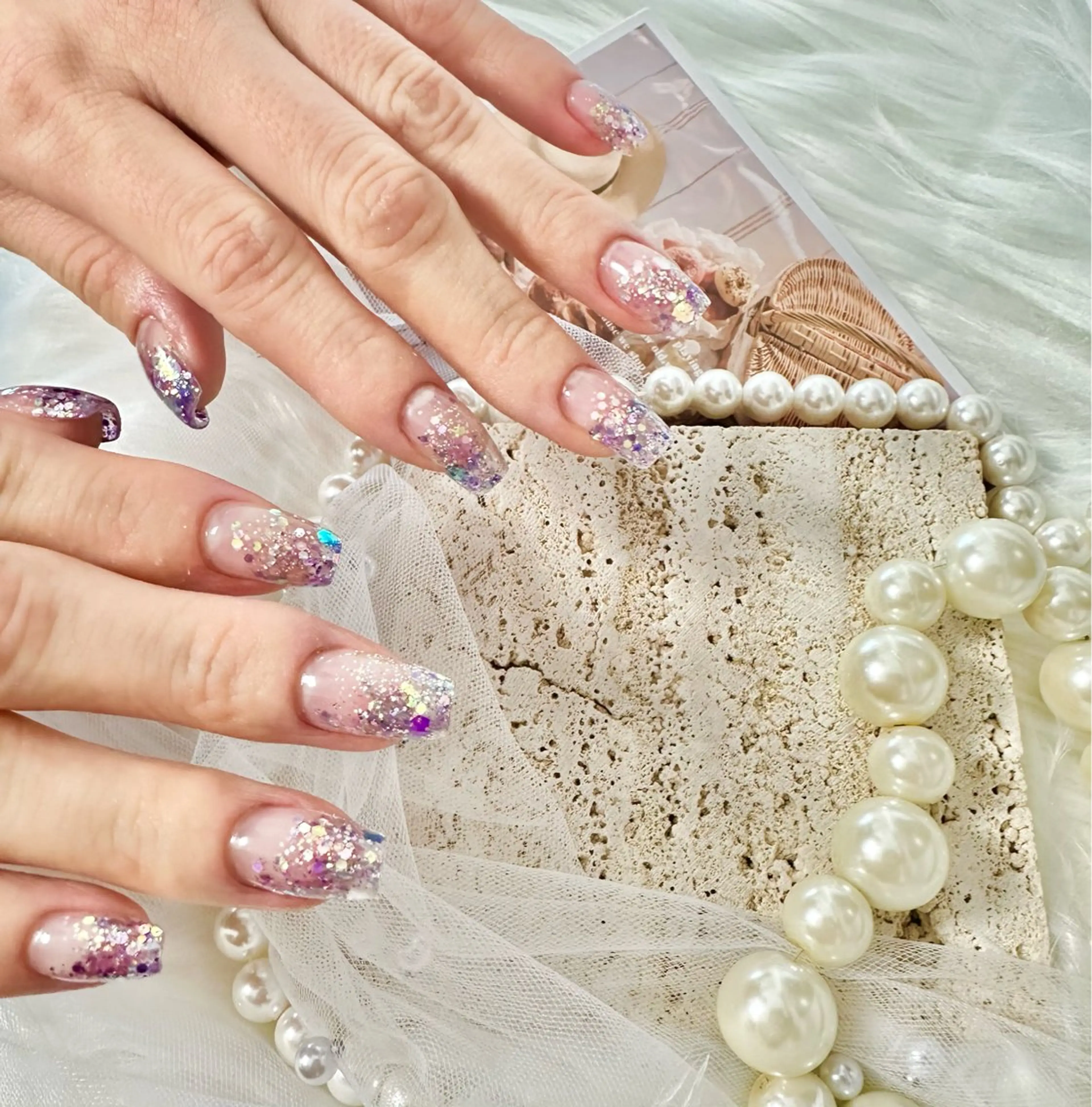 ネイル クリアネイル フットネイル フレンチネイル ジェルネイル 韓国ネイル nail salon Feerieのネイルデザイン