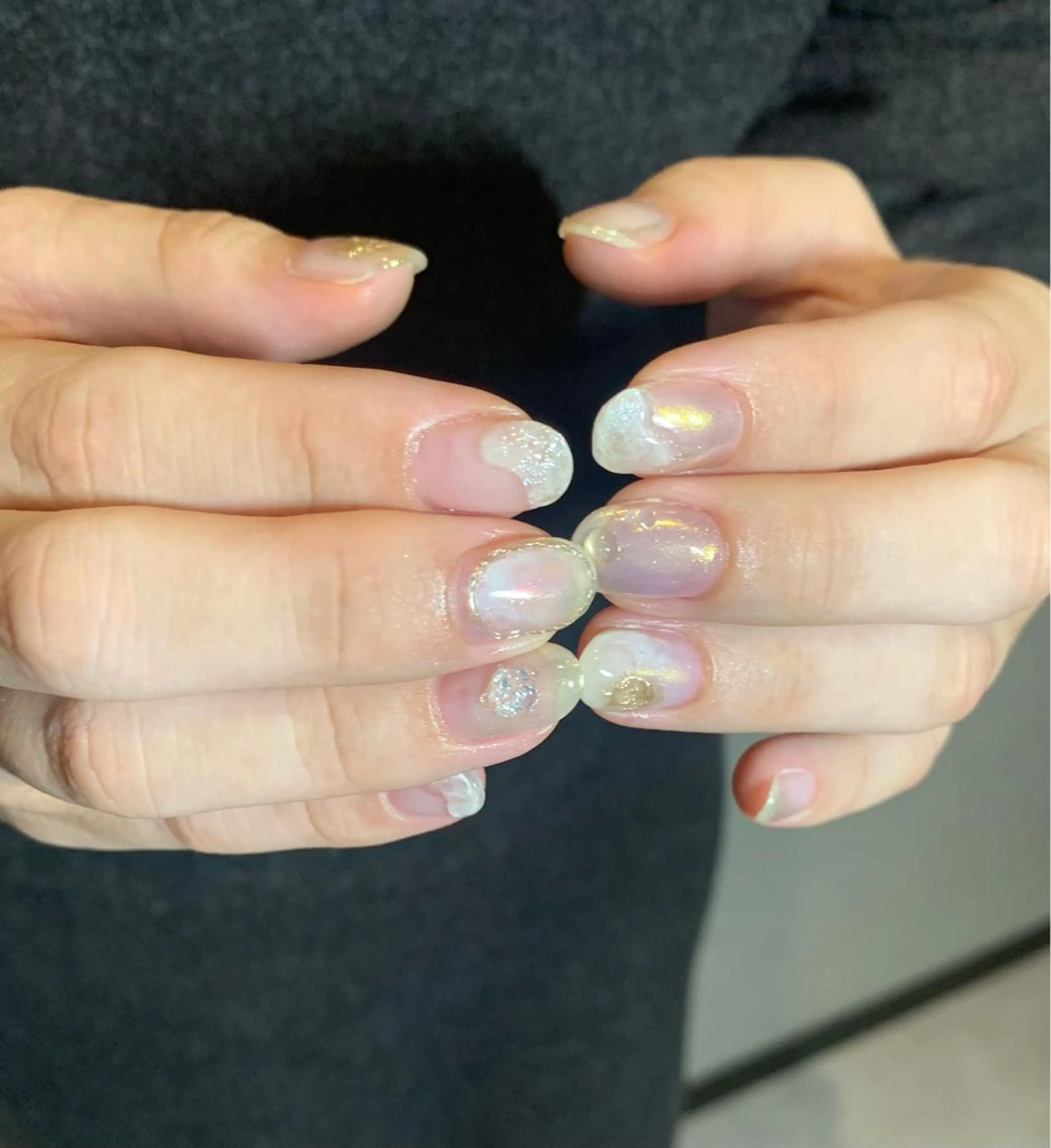 ネイル ハンドネイル Crescent Eye  Yukiのネイルデザイン