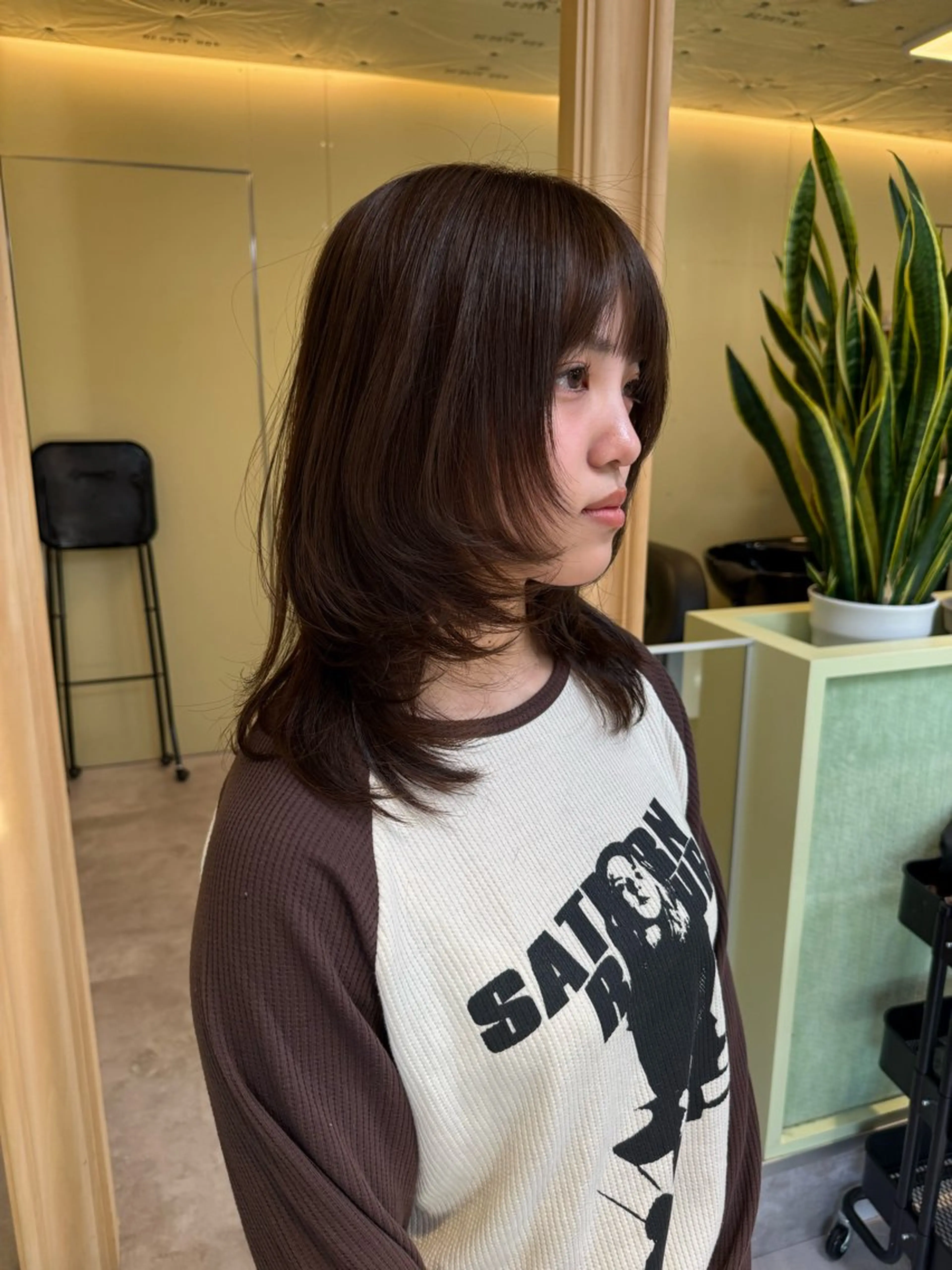 セミロング カラー カット ヘアカラー 伶風/ボブ/ ハッシュカットのヘアスタイル