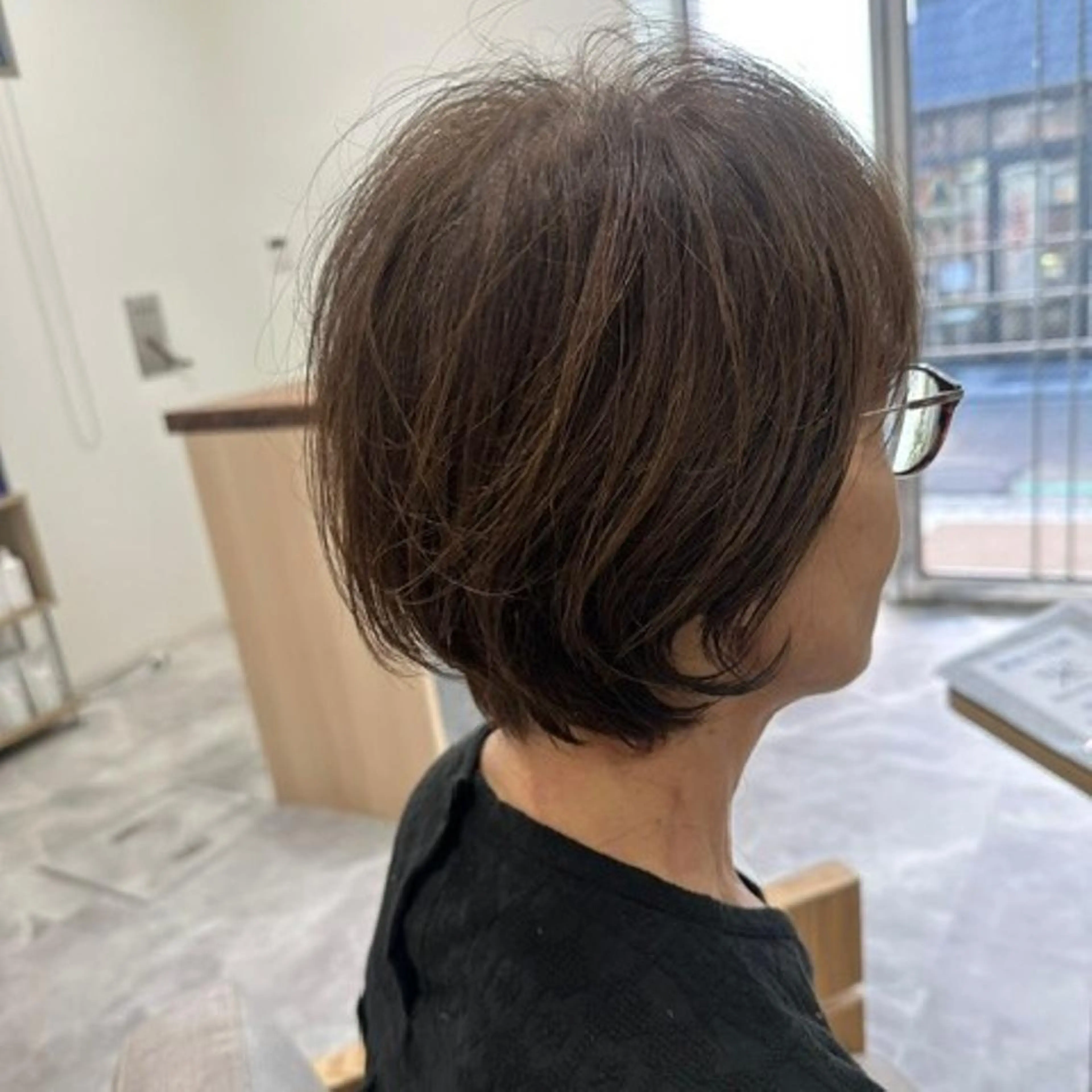 ショート ショートボブ ボブ ハイライト 髪質改善 ショートヘア ヘアテラス エムナラテンのヘアスタイル