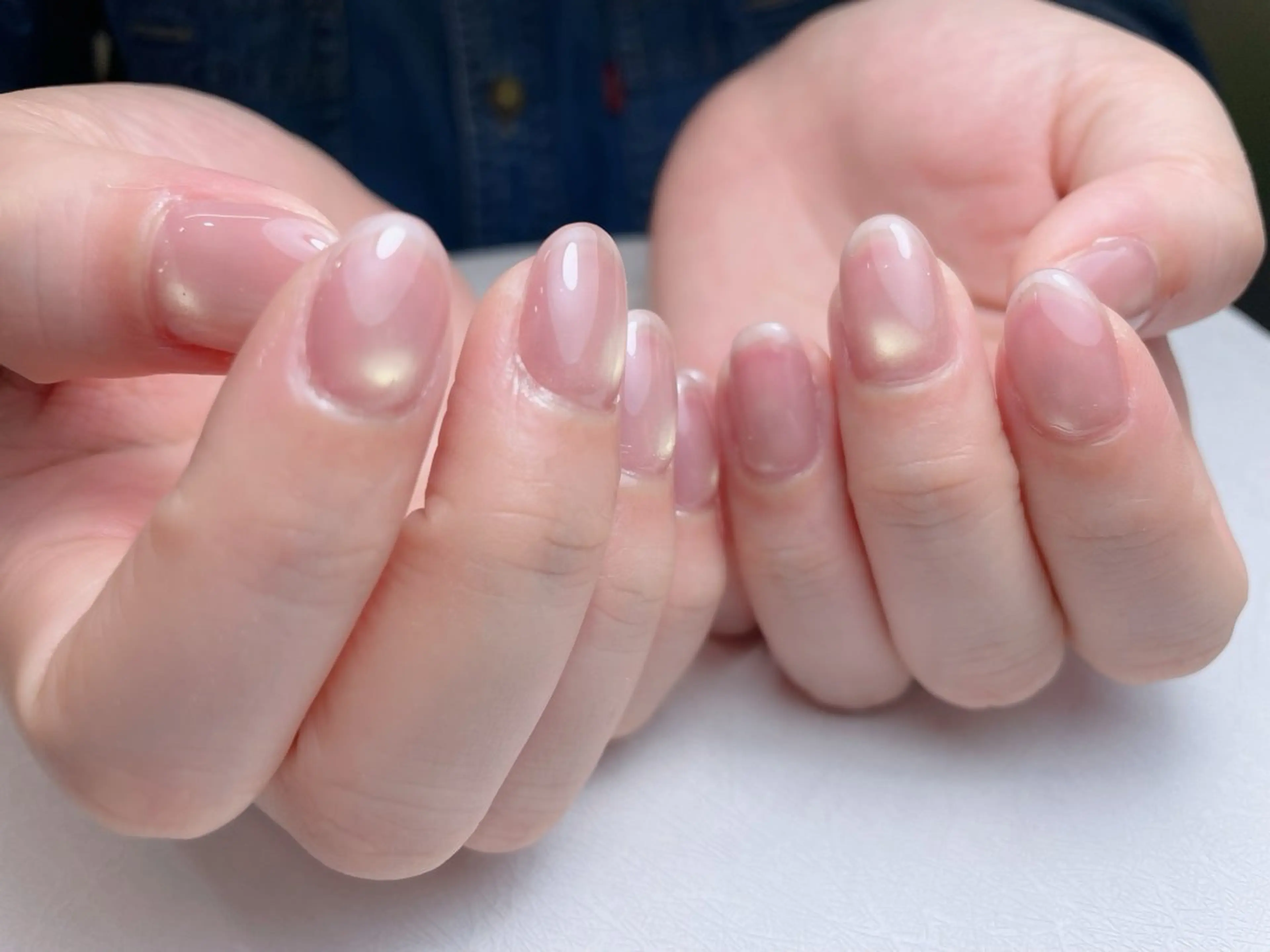 ネイル 長さ出し フットネイル フレンチネイル ジェルネイル ガラスフレンチ 中野駅から2分 MEO NAILのネイルデザイン