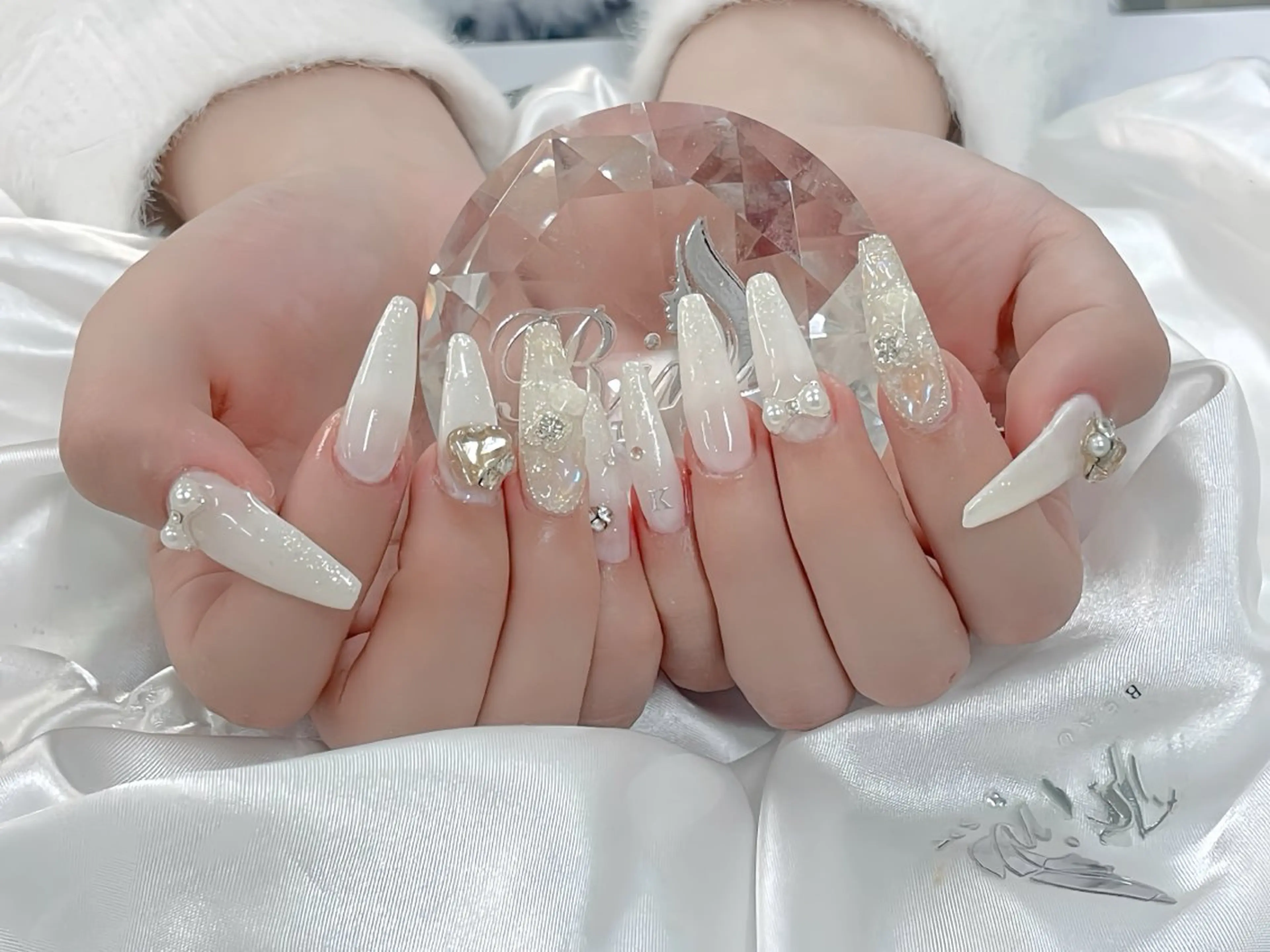 ネイル アートネイル ロングネイル ニュアンスネイル スカルプネイル ネイルチップ ハンドネイル Rin Nail 新大久保店のネイルデザイン