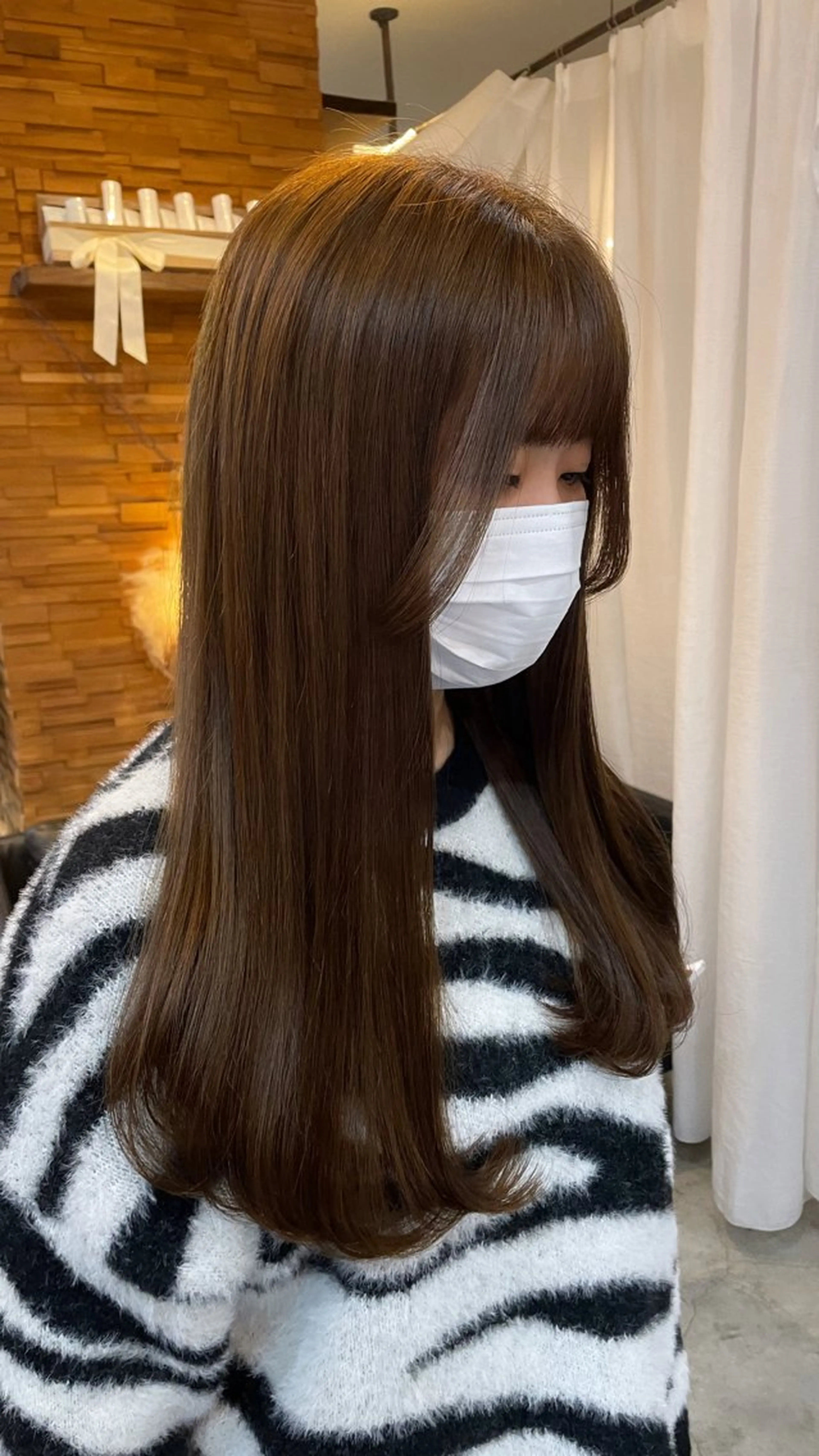 ロング 顔周りカット サイドバング 顔周りカット 🎀サヤカ🎀のヘアスタイル