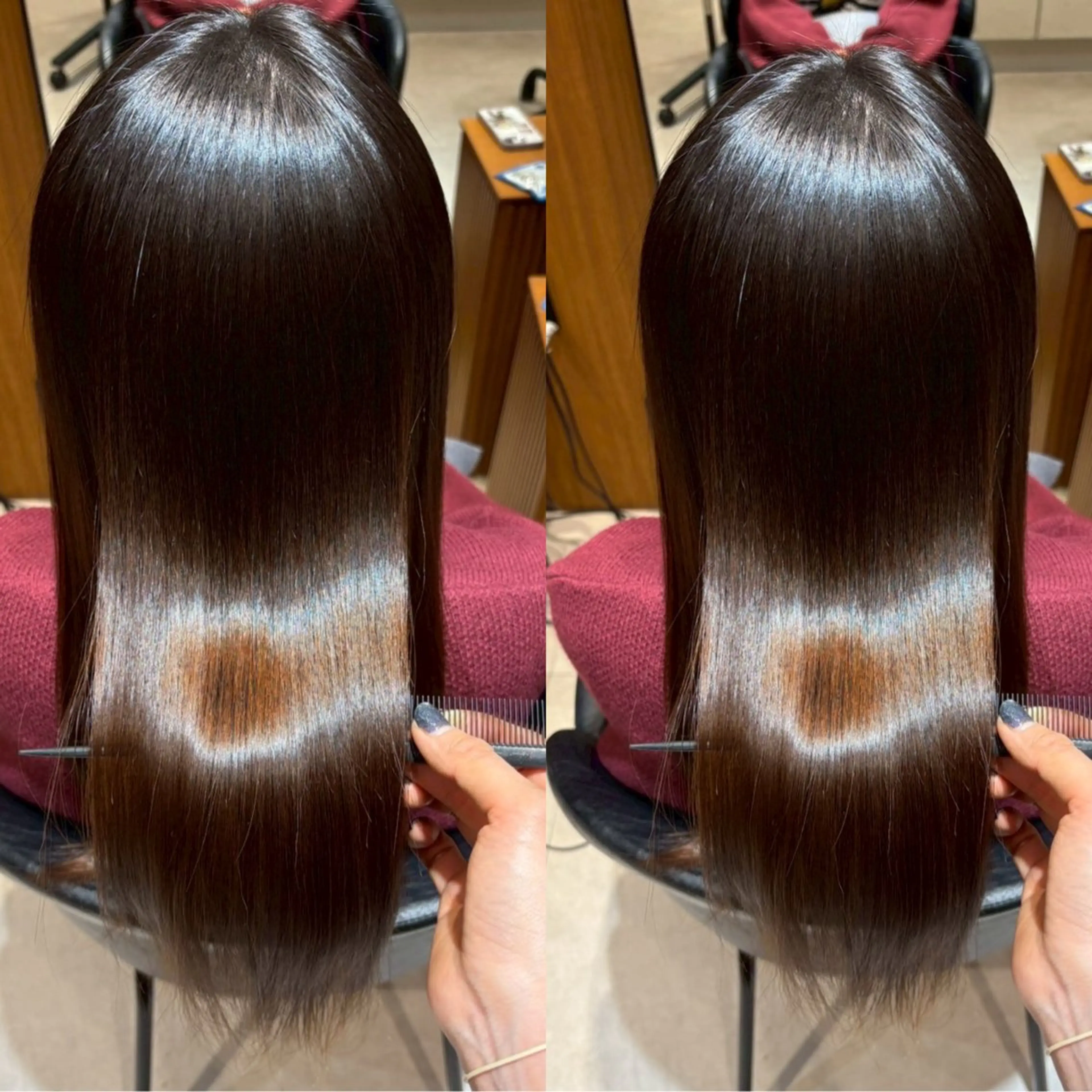 セミロング 髪質改善 縮毛矯正 酸性ストレート 縮毛矯正 酸性ストレート/ ちさとのヘアスタイル