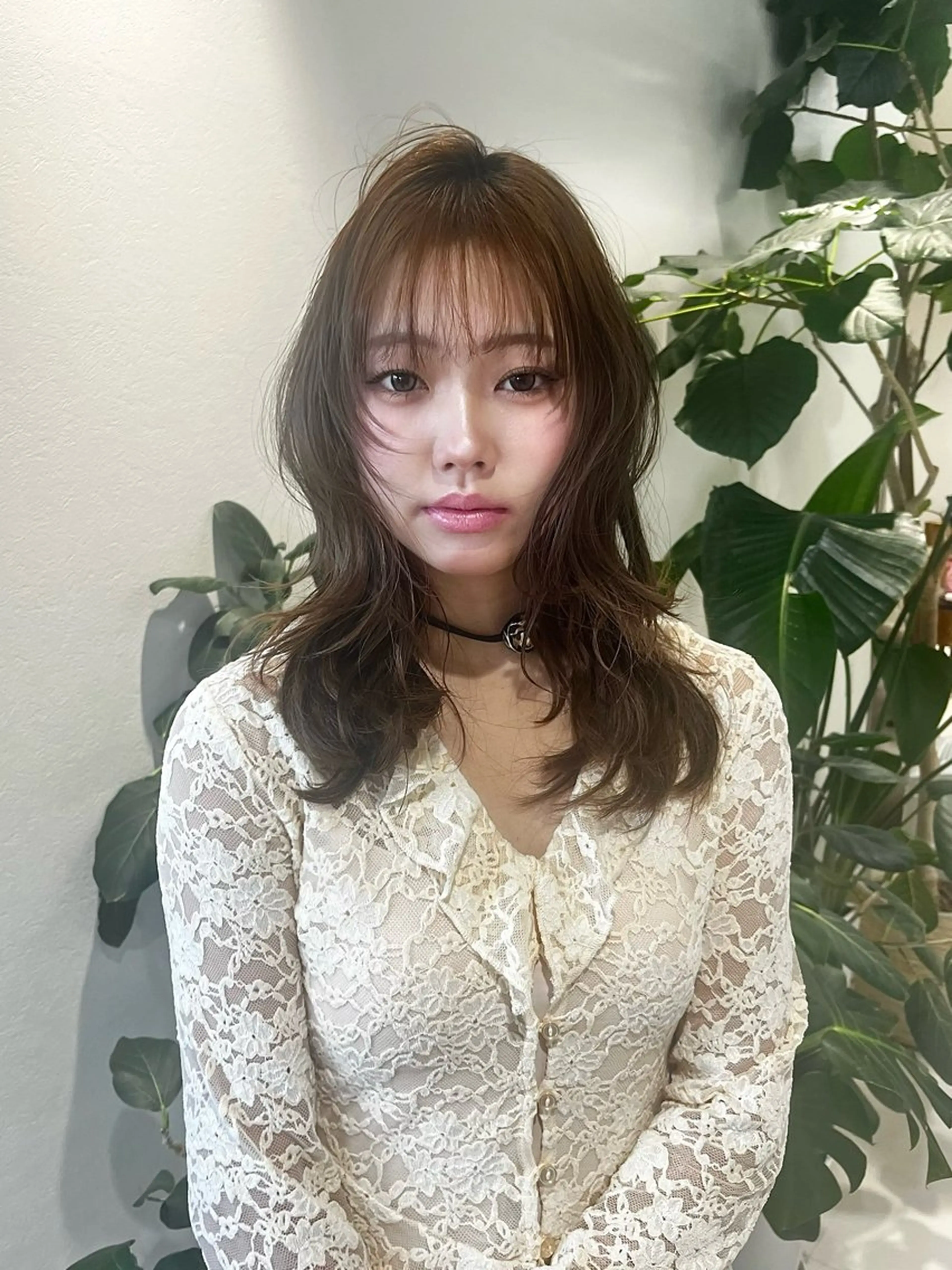 ミディアム カラー ブラウンカラー カット ヘアカラー トリートメント レイヤーカット/ブラ ウンカラー/河野凜のヘアスタイル