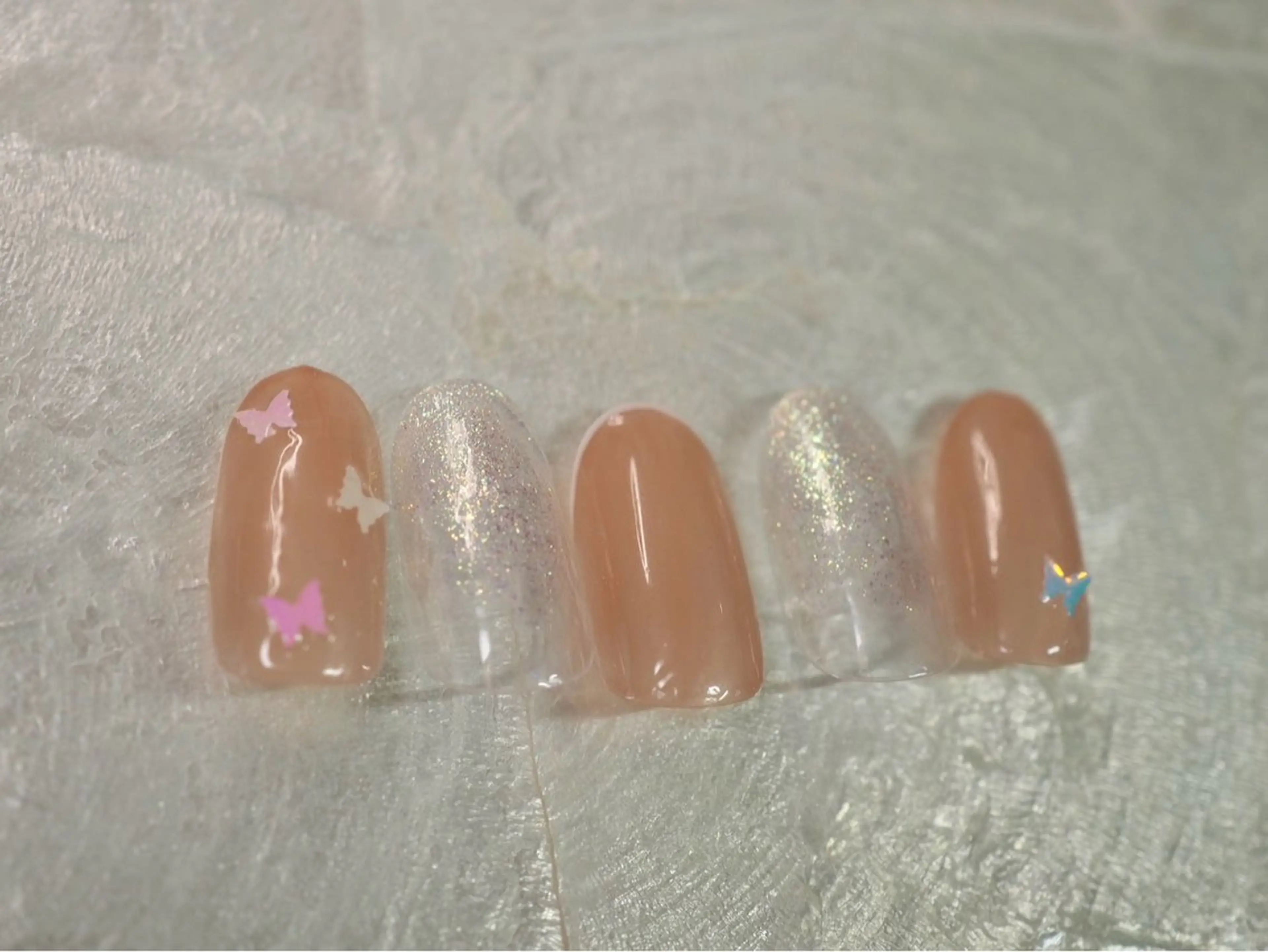 ネイル オーロラネイル 桜ネイル フラワーネイル フットネイル フレンチネイル ハンドネイル kikinail 溝の口のネイルデザイン