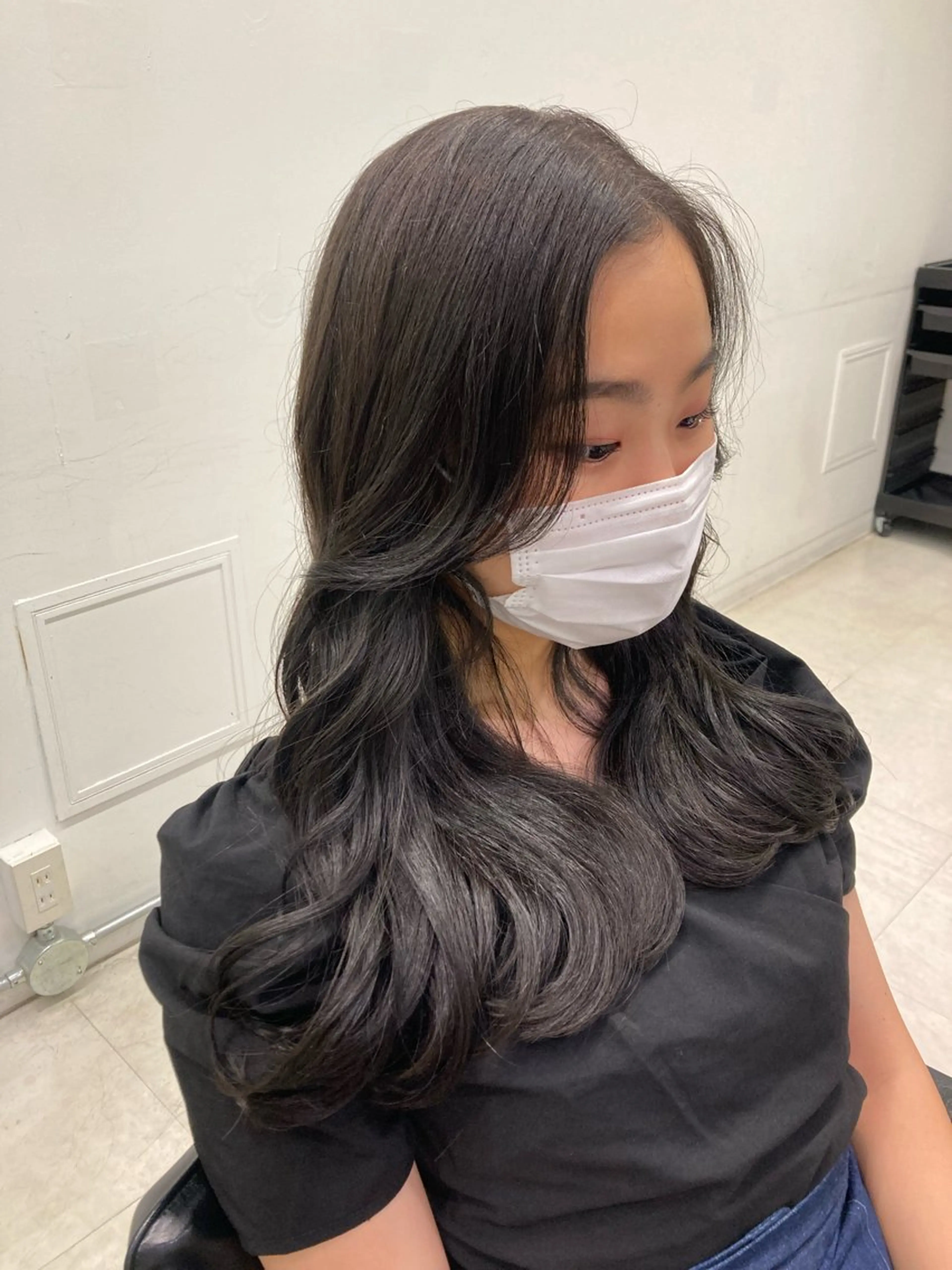 ロング カラー カット ヘアカラー トリートメント GO TODAY SHAIRE SALON原宿vita店舗所属・💖ブリーチなし透明 感💖ASAHIのヘアスタイル