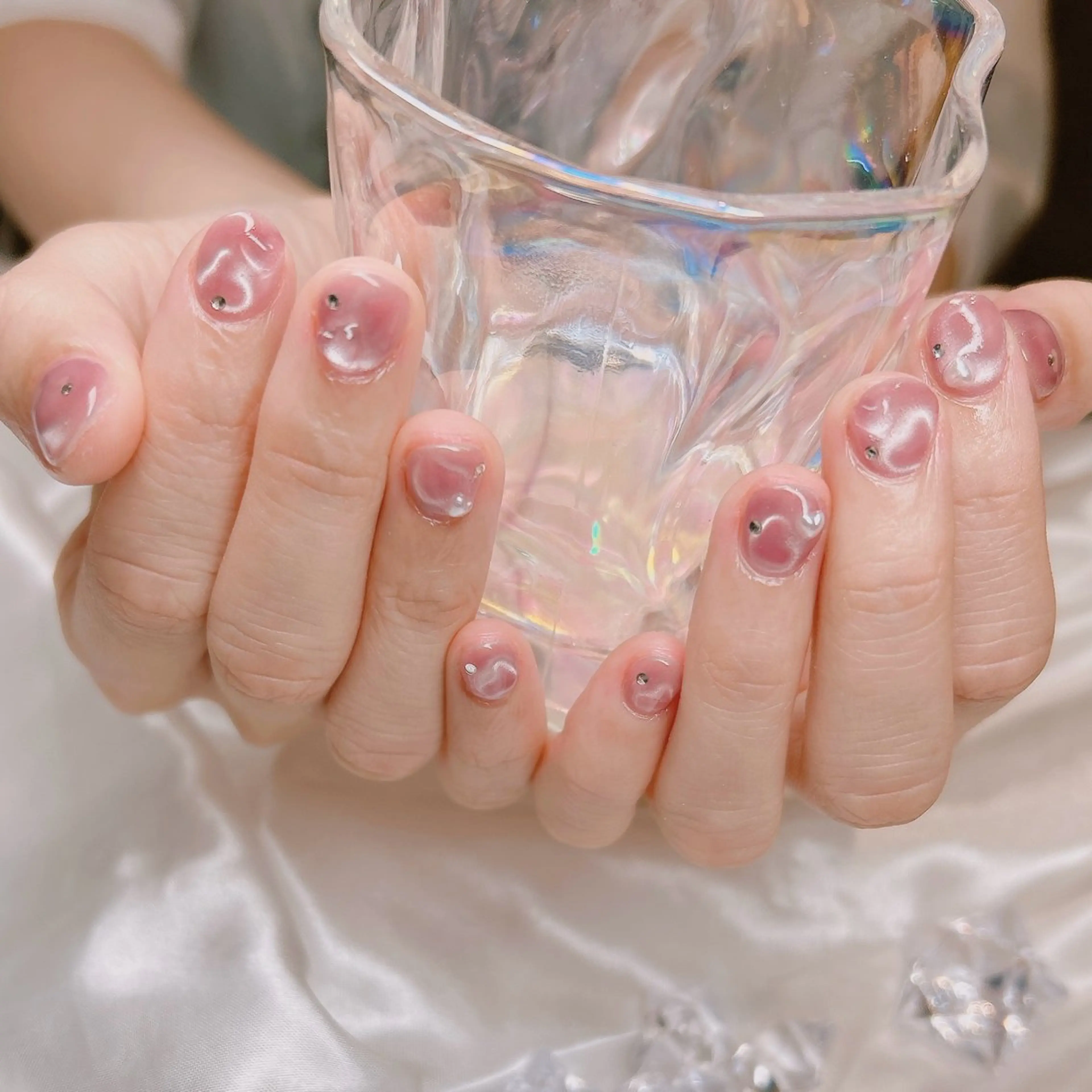 ネイル ハート マグネットネイル ハンドネイル junna 金山.東別院.上前津のネイルデザイン