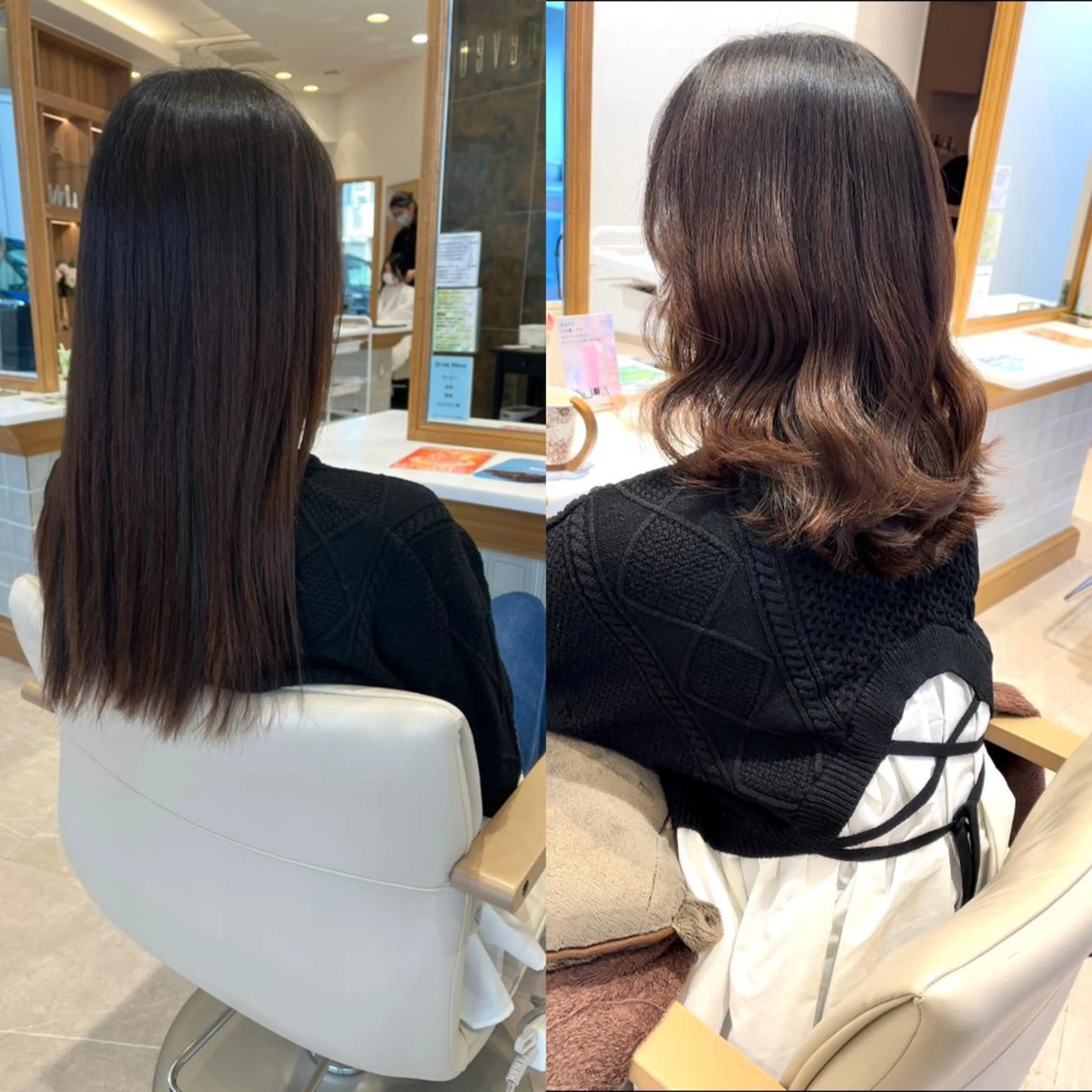 ミディアム 縮毛矯正 縮毛矯正 ミタニ/髪質改善 /レイヤーカットのヘアスタイル