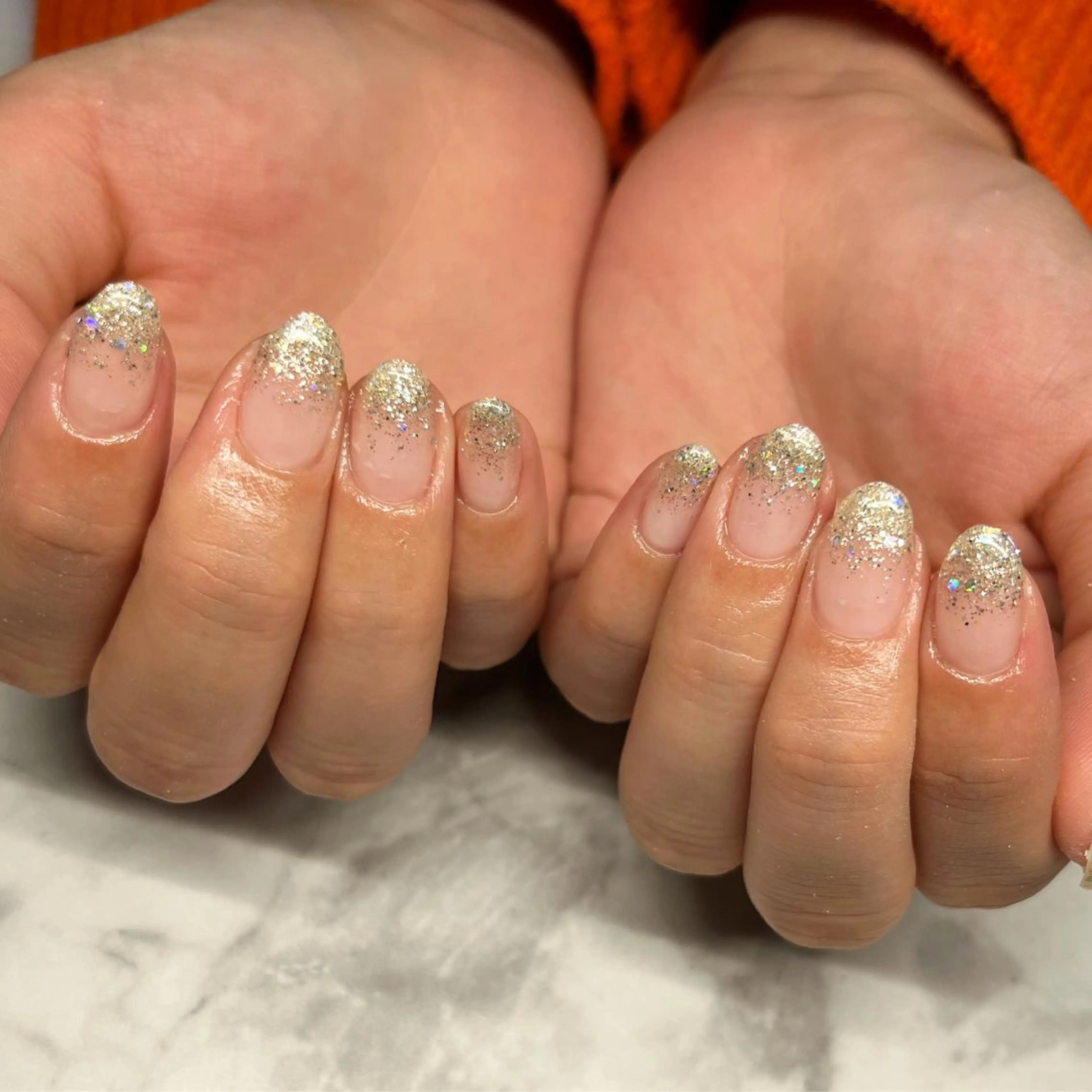 ネイル ラメ(グリッター) ラメグラデーション 587nail *のネイルデザイン