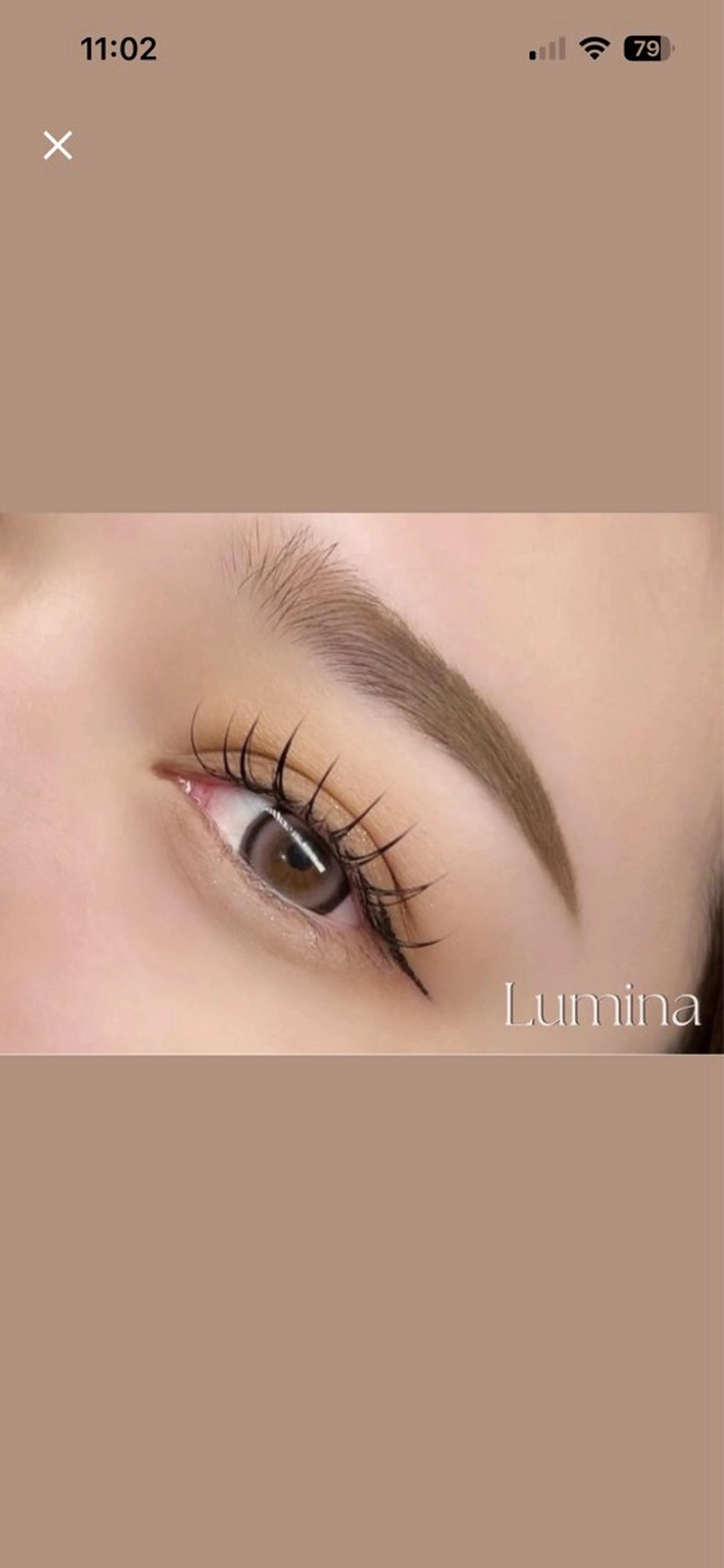 アイブロウ Lumina miyabiのマツエク・マツパデザイン