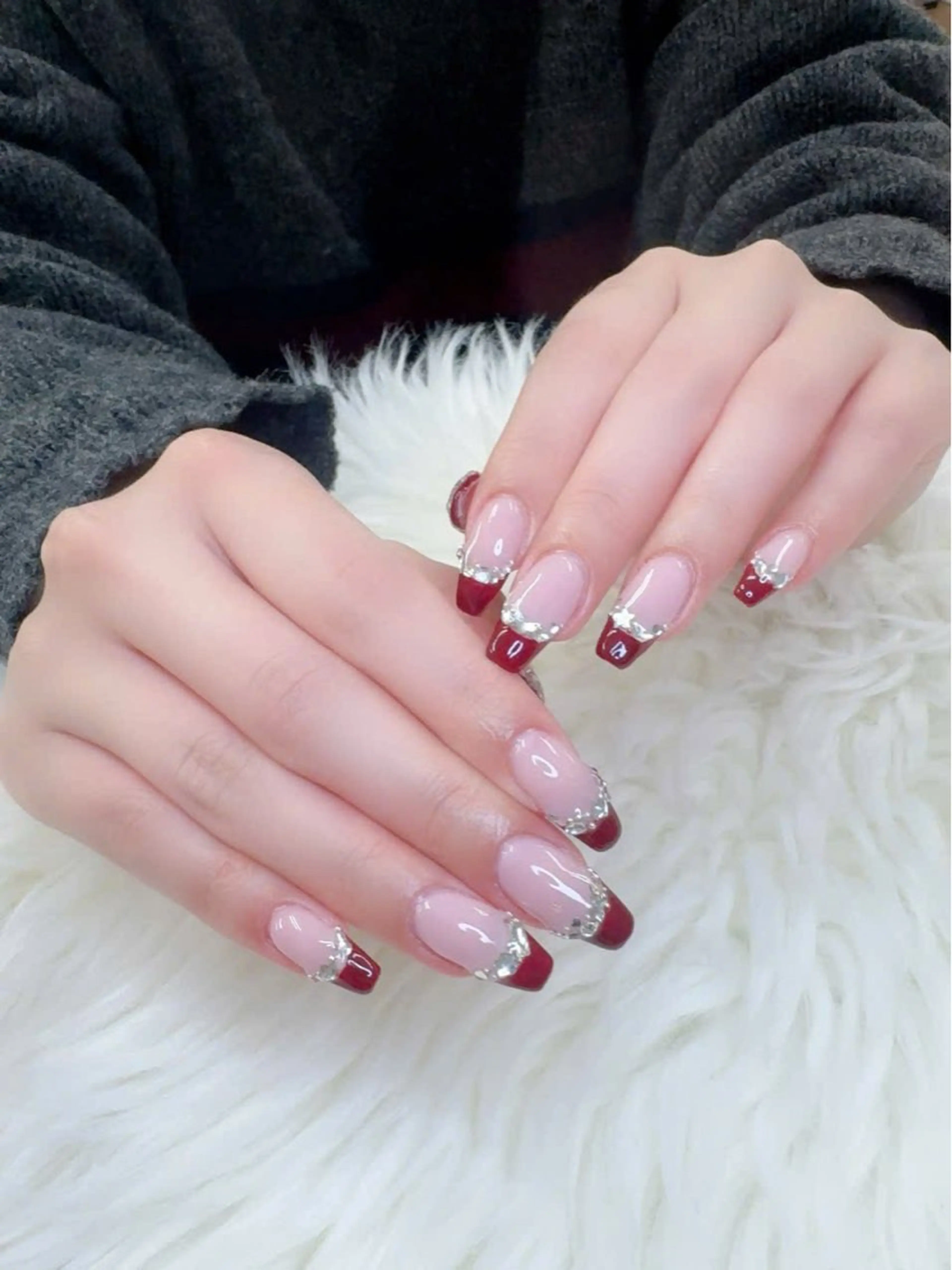 ネイル フレンチネイル グラデーション マグネットネイル ニュアンスネイル オフィスネイル ハンドネイル ハンドケア Hara Nail 【パラジェル使用】のネイルデザイン
