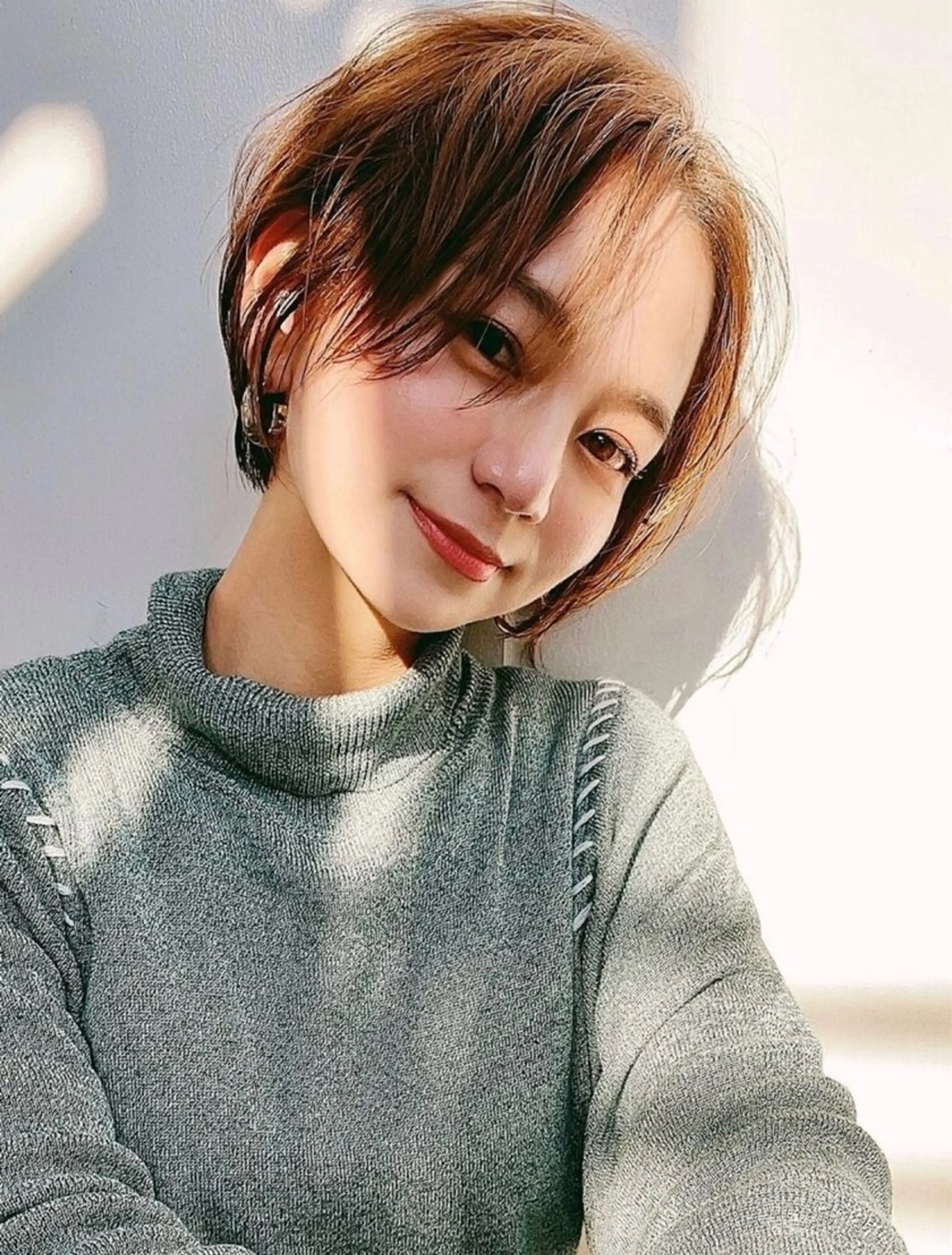 ショート ショートボブ ボブ かきあげバング 髪質改善 オン眉 VIEW EHIME 齋藤  あつきのヘアスタイル