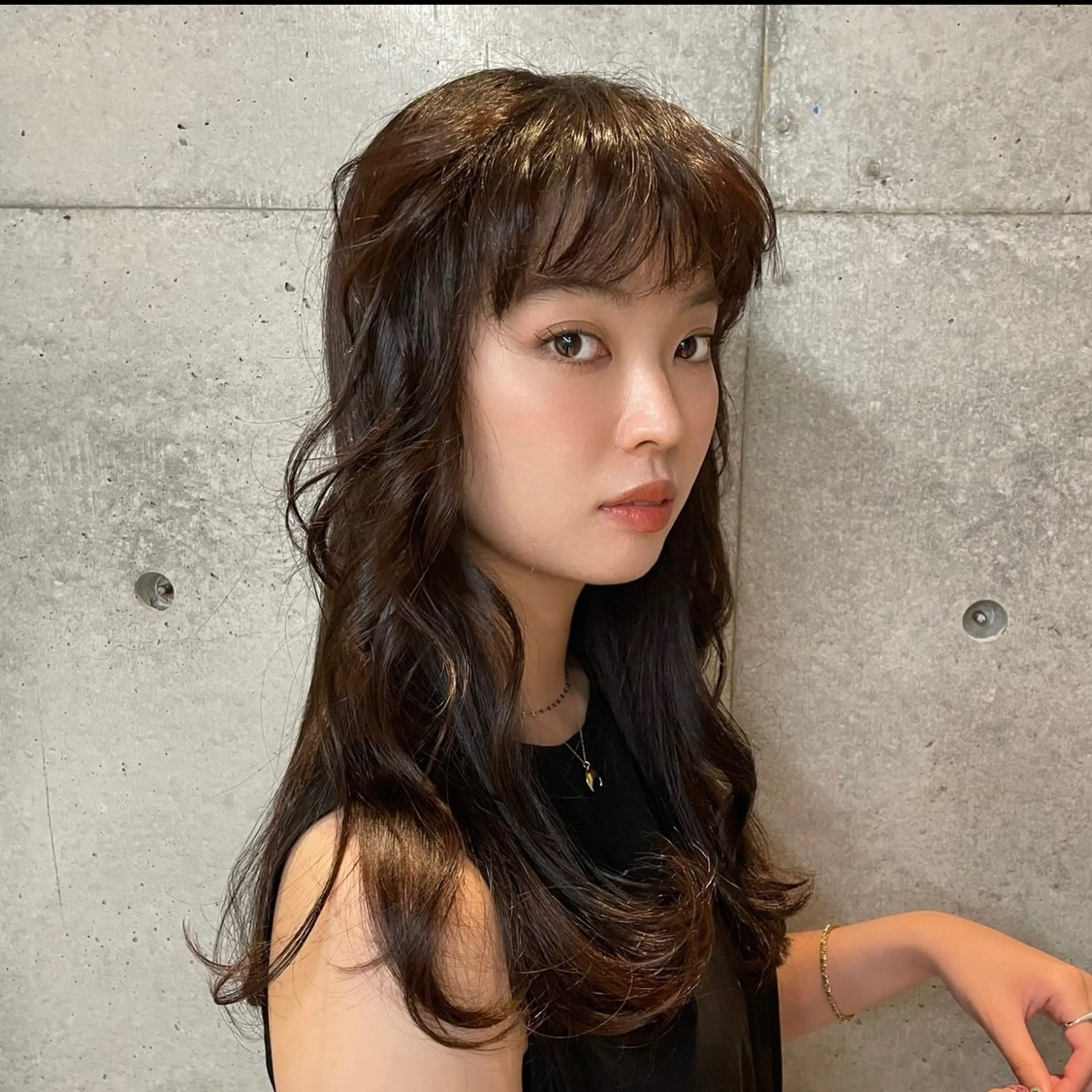 セミロング カラー ヘアアレンジ Mizobe misakiのヘアスタイル