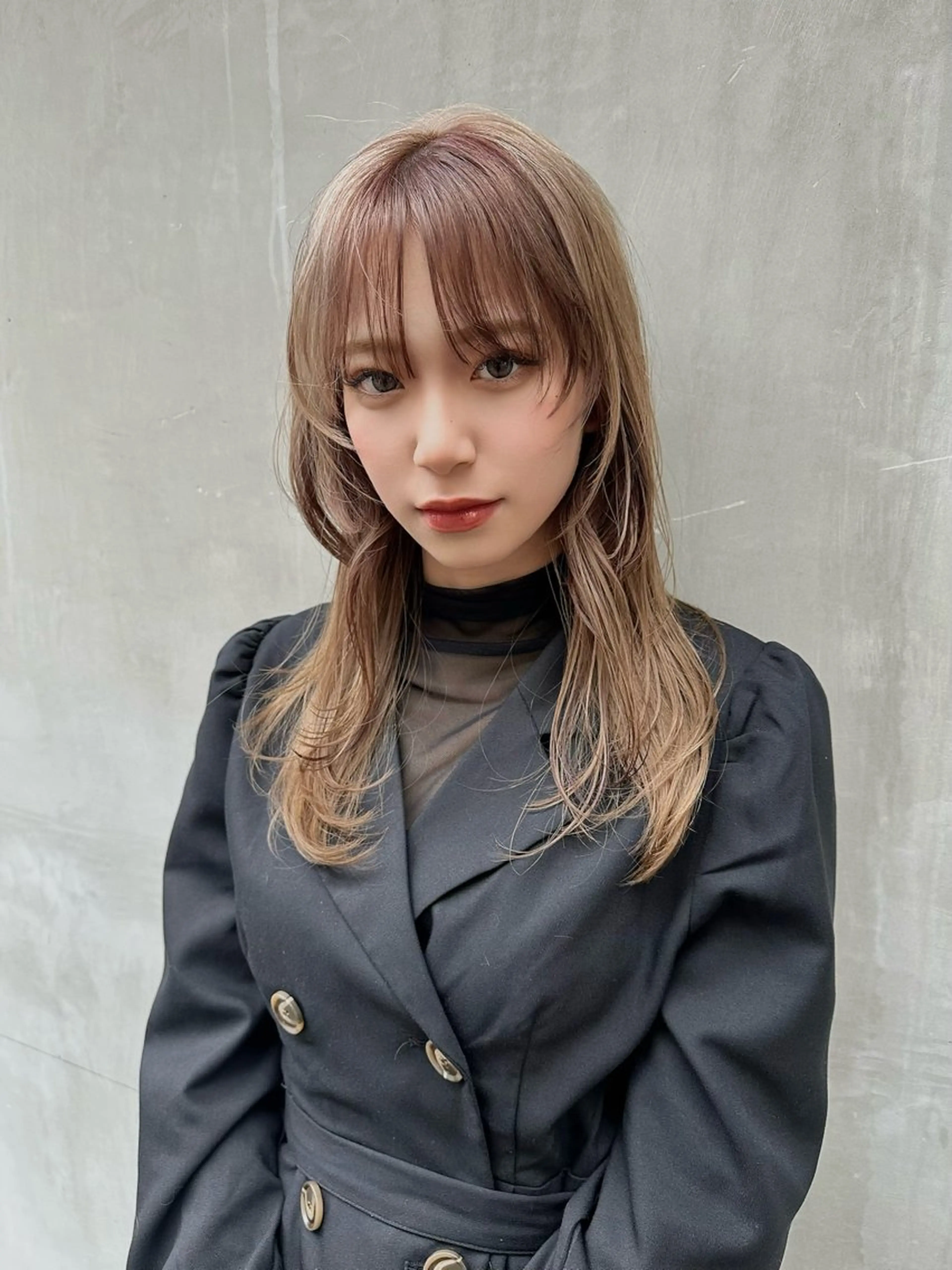 セミロング カラー ヘアカラー トリートメント ケアブリーチ特化✨/ 艶カラー/エクステのヘアスタイル