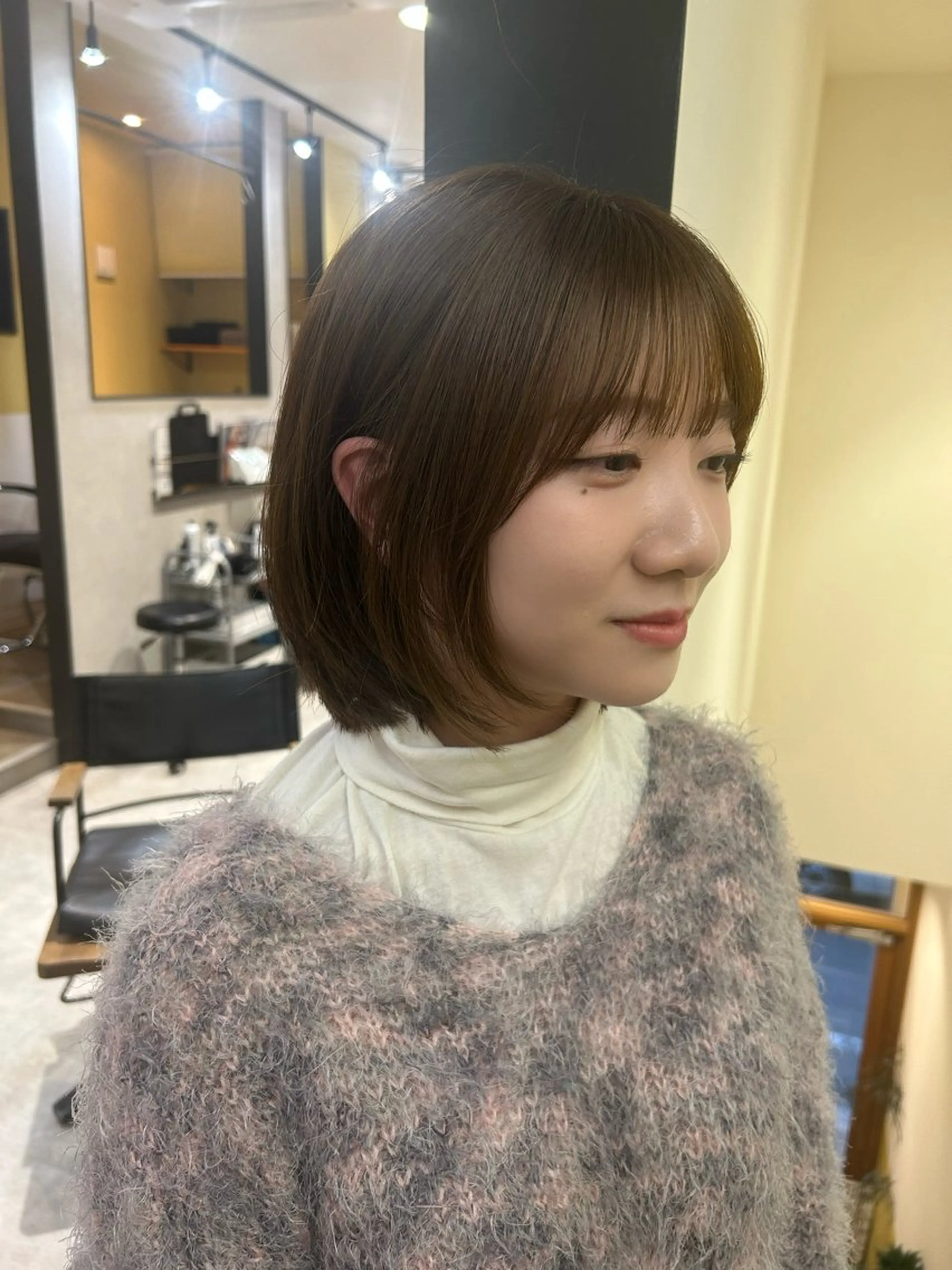 ショート カラー ボブレイヤー ボブ レイヤーカット カット ヘアカラー トリートメント hub hair レイヤー/透明感のヘアスタイル