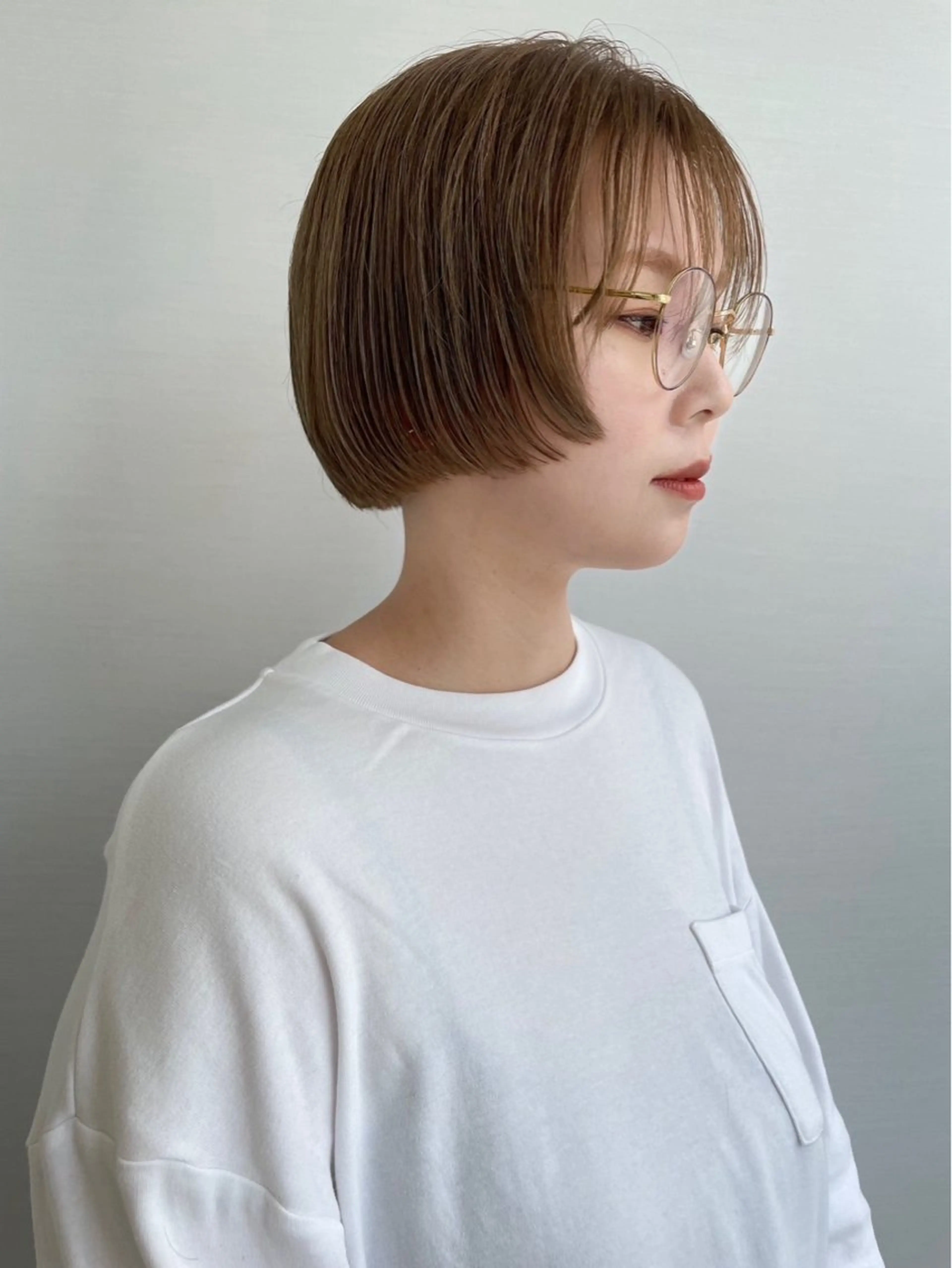 ショート 🫒🫒ブリーチなし 艶カラー🫒ヤマシロのヘアスタイル