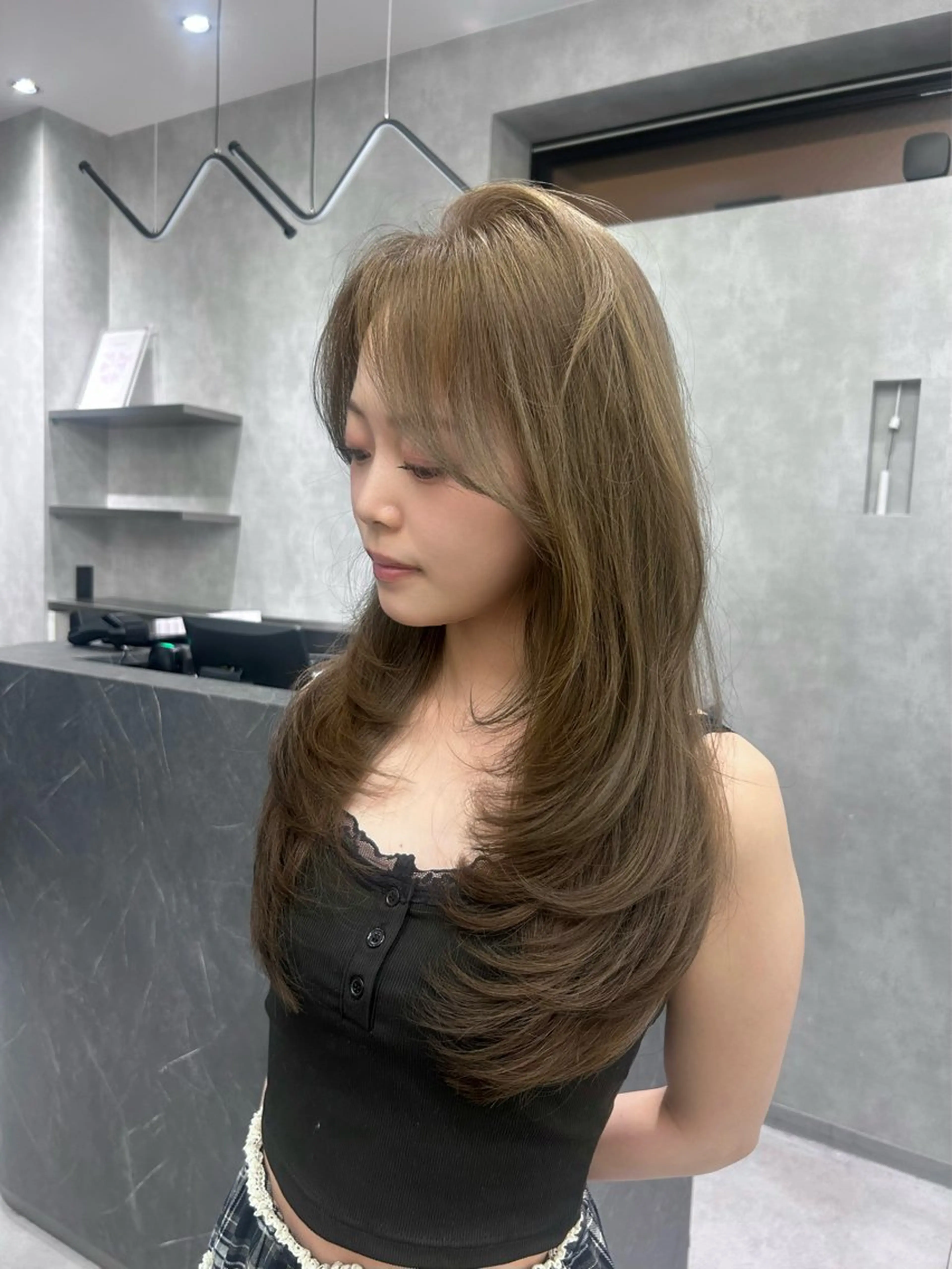 ロング レイヤーカット カット ヘアカラー トリートメント 大人レイヤー/艶美髪 🇺🇸TOMONAのヘアスタイル