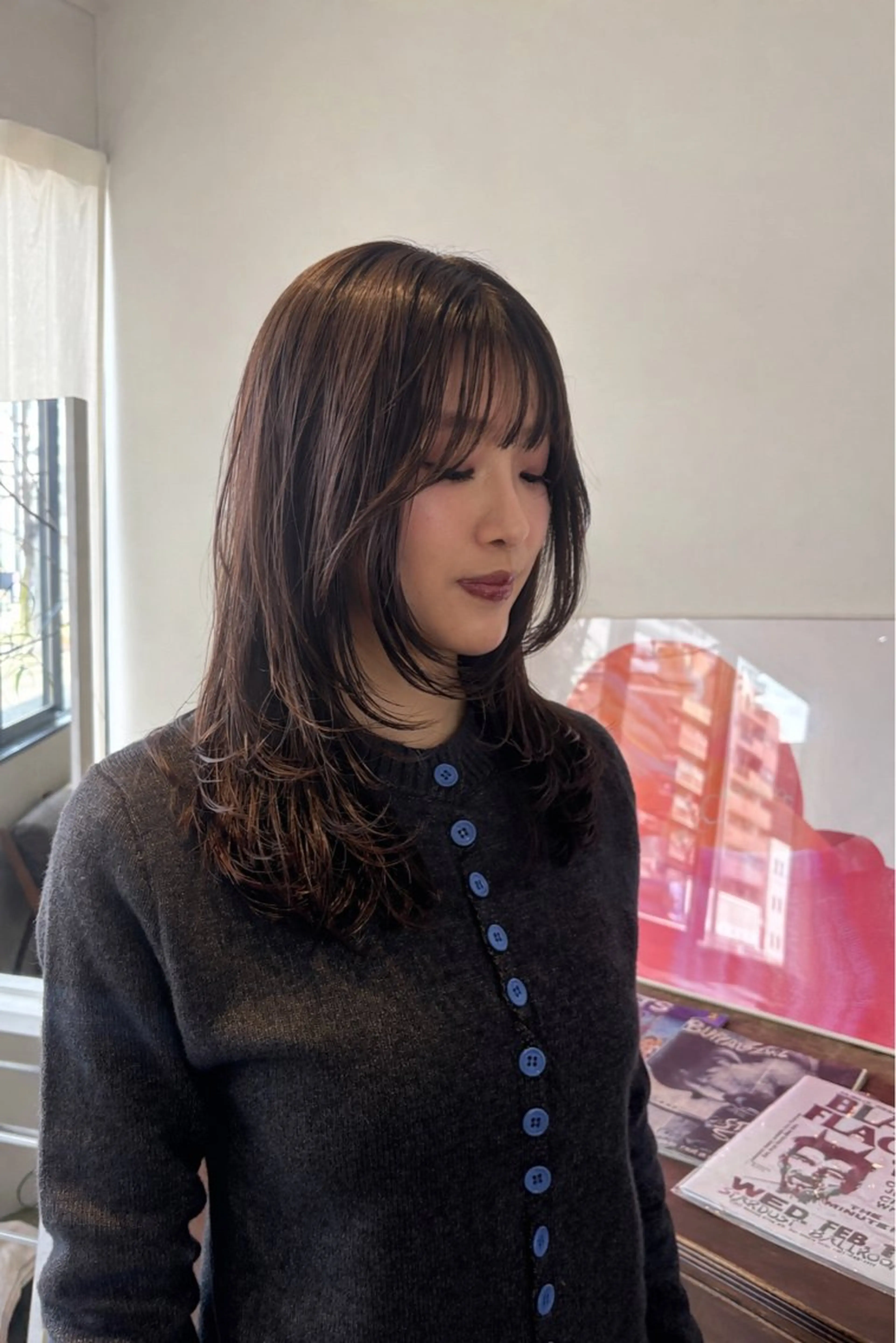 セミロング レイヤーカット 池田 晴乃のヘアスタイル