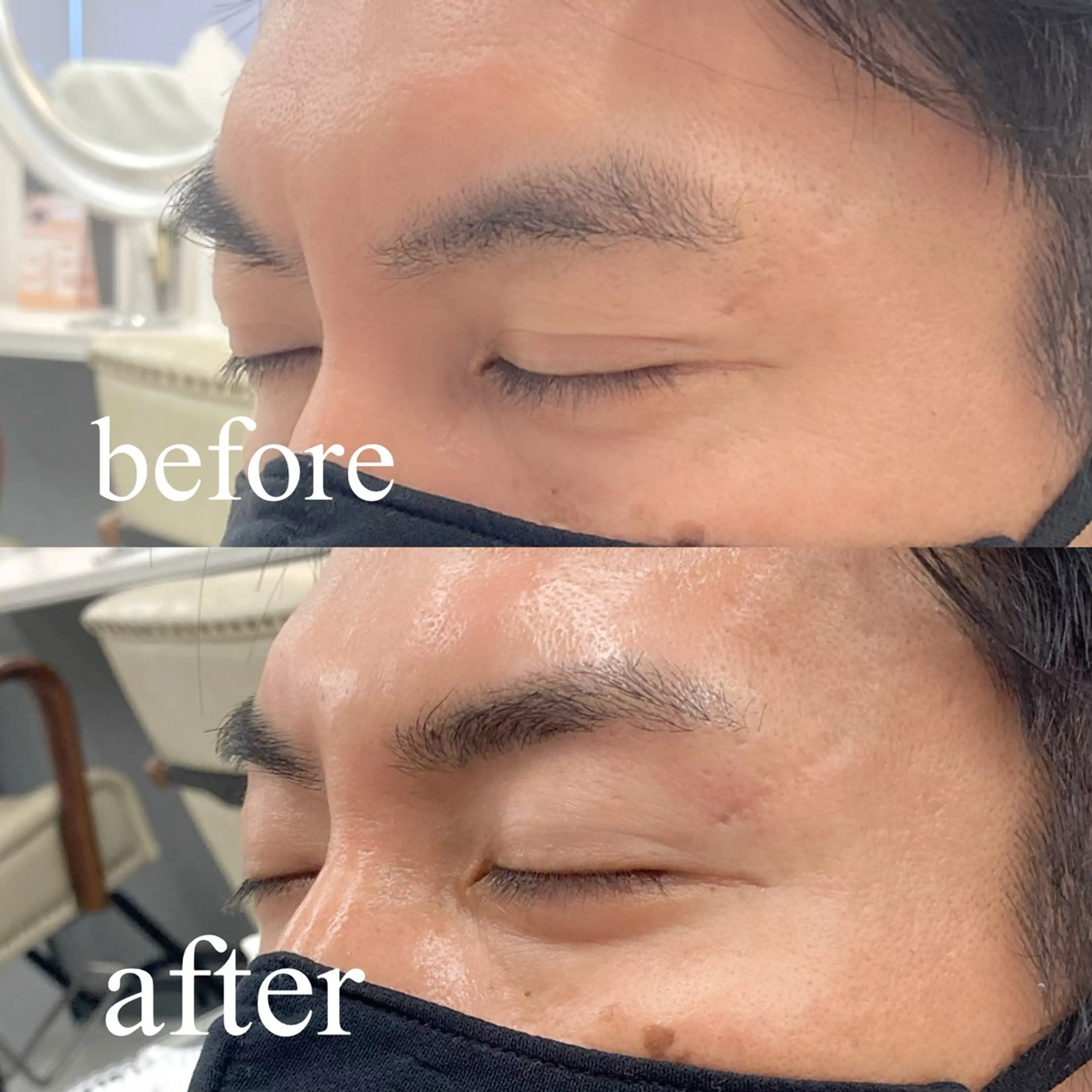 メンズ アイブロウ ワックス脱毛 眉カット WHITE EYE 崎山の眉毛・アイブロウイメージ