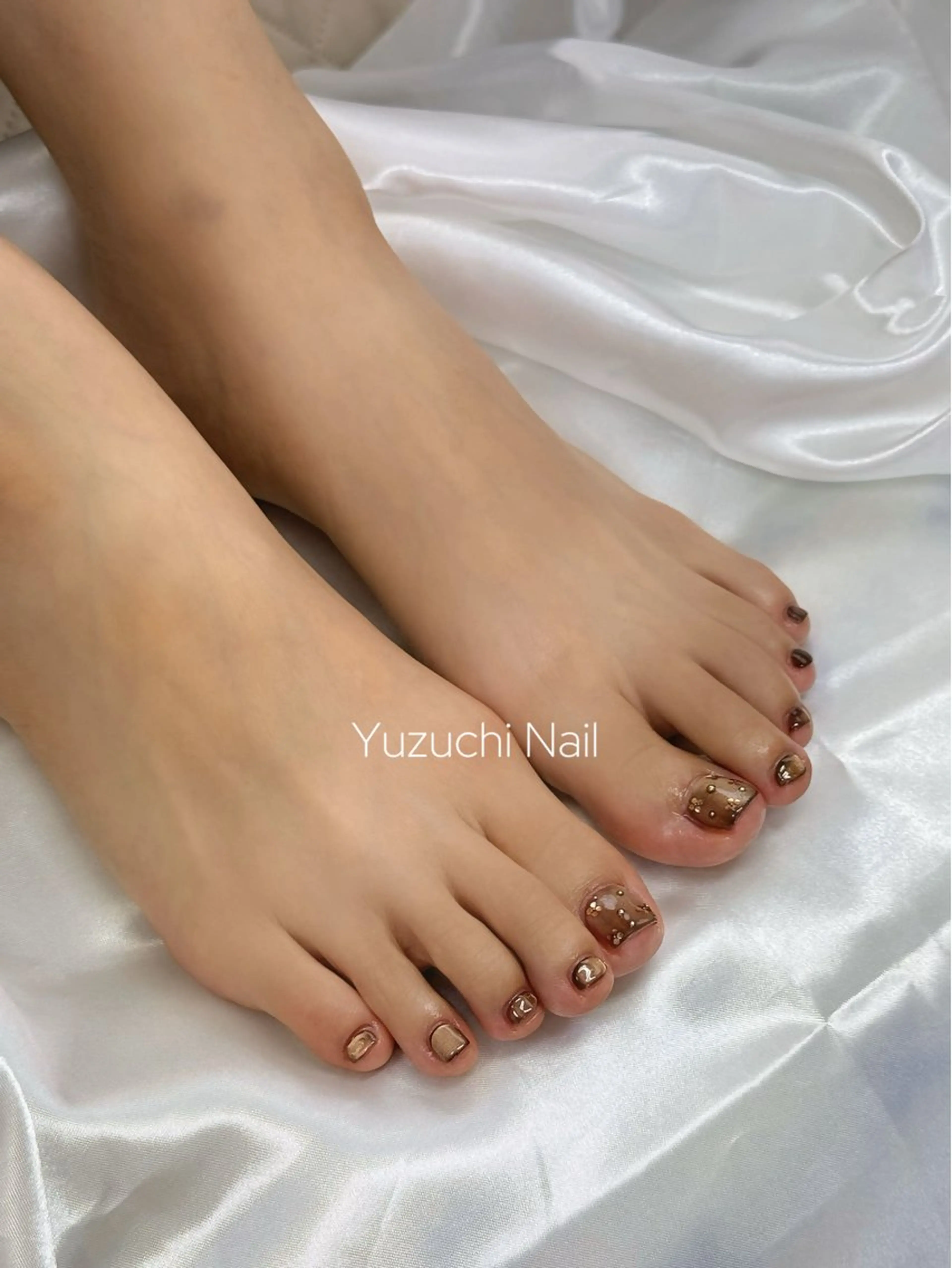 ネイル フットネイル 夏ネイル ワンホンネイル フットネイル Yuzuchi Nailのネイルデザイン