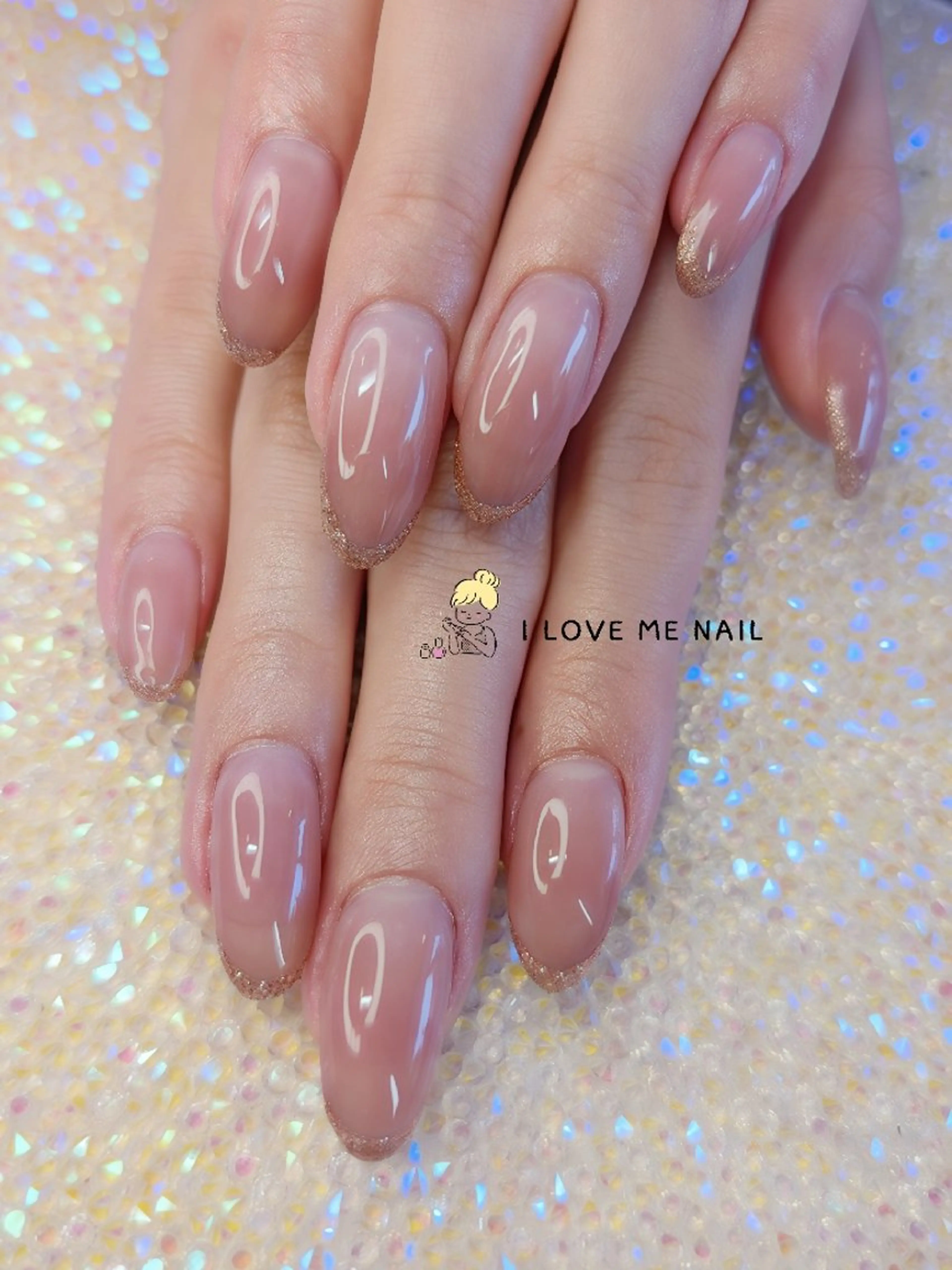 ネイル 長さ出し ハート 韓国ネイル マグネットネイル ニュアンスネイル I LOVE ME NAIL.｡.:*♡のネイルデザイン