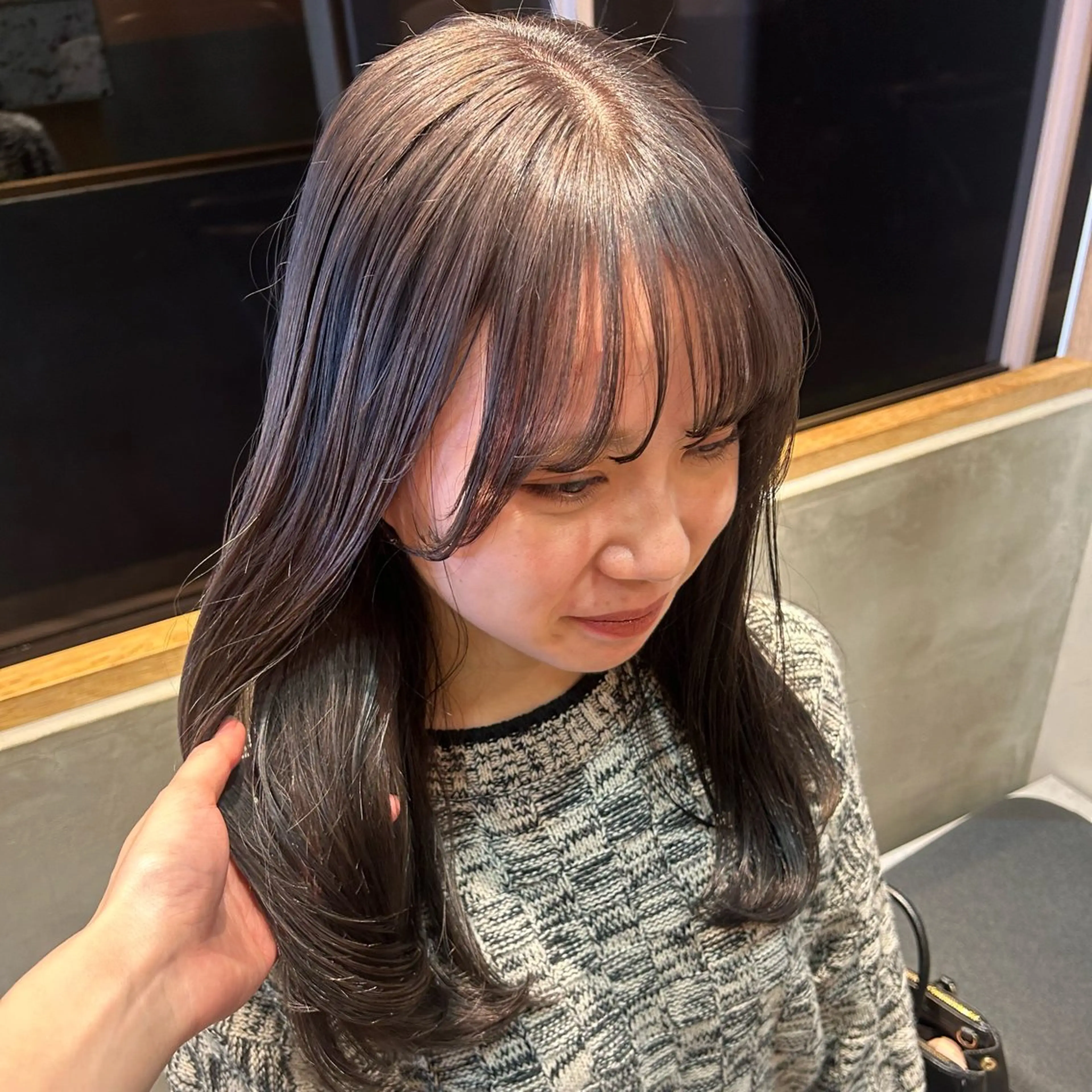 ミディアム カラー ヘアカラー トリートメント 🐢ダブルカラー🐢 透明感/このかのヘアスタイル