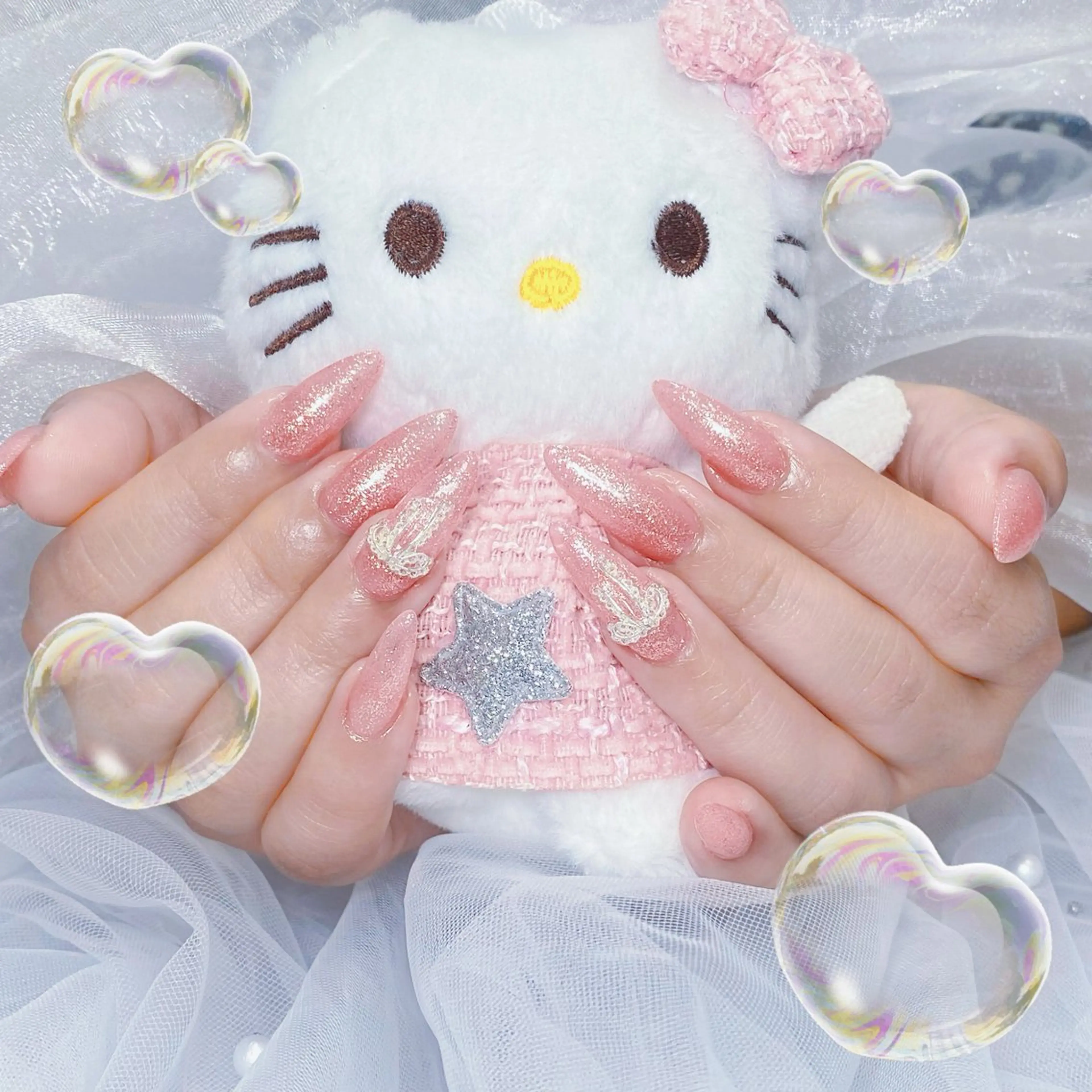 カラー グラデーションカラー ピンクカラー ハンドネイル AIN Nailのネイルデザイン