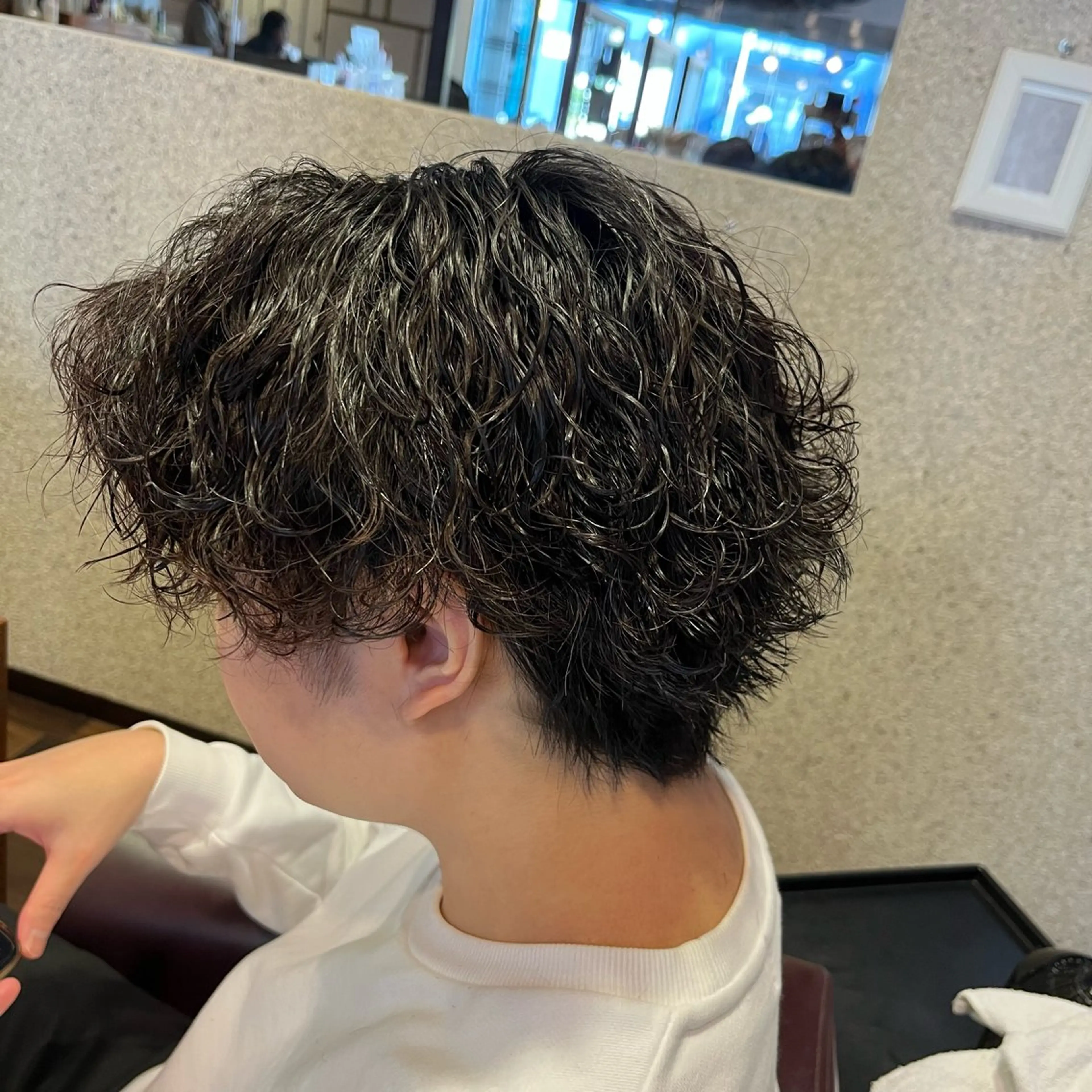 パーマ メンズ メンズパーマ 波巻きパーマ ふるはし みなのヘアスタイル
