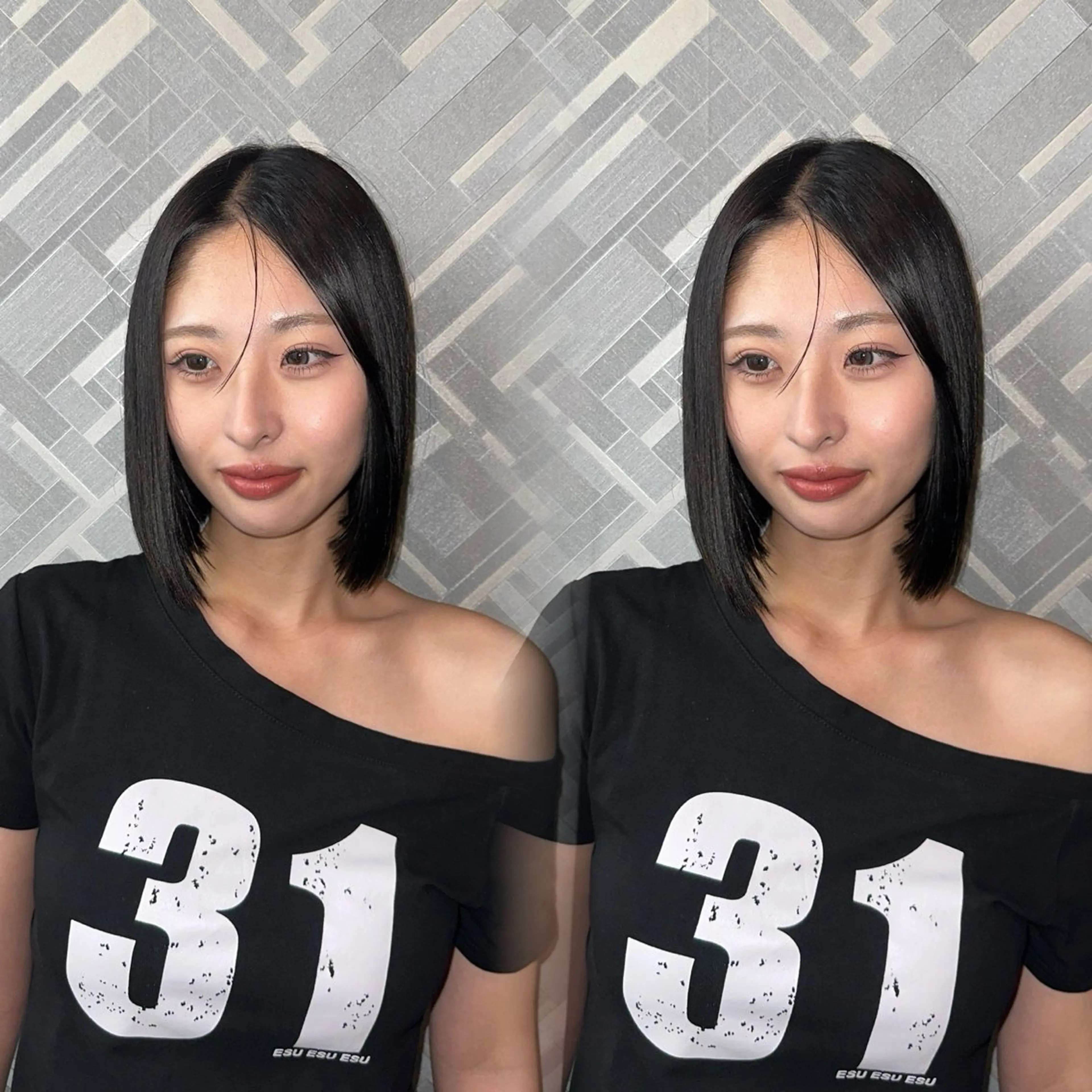 ショート カラー 黒髪 透明感カラー ainya/心斎橋 /ハイトーン/カラーのヘアスタイル