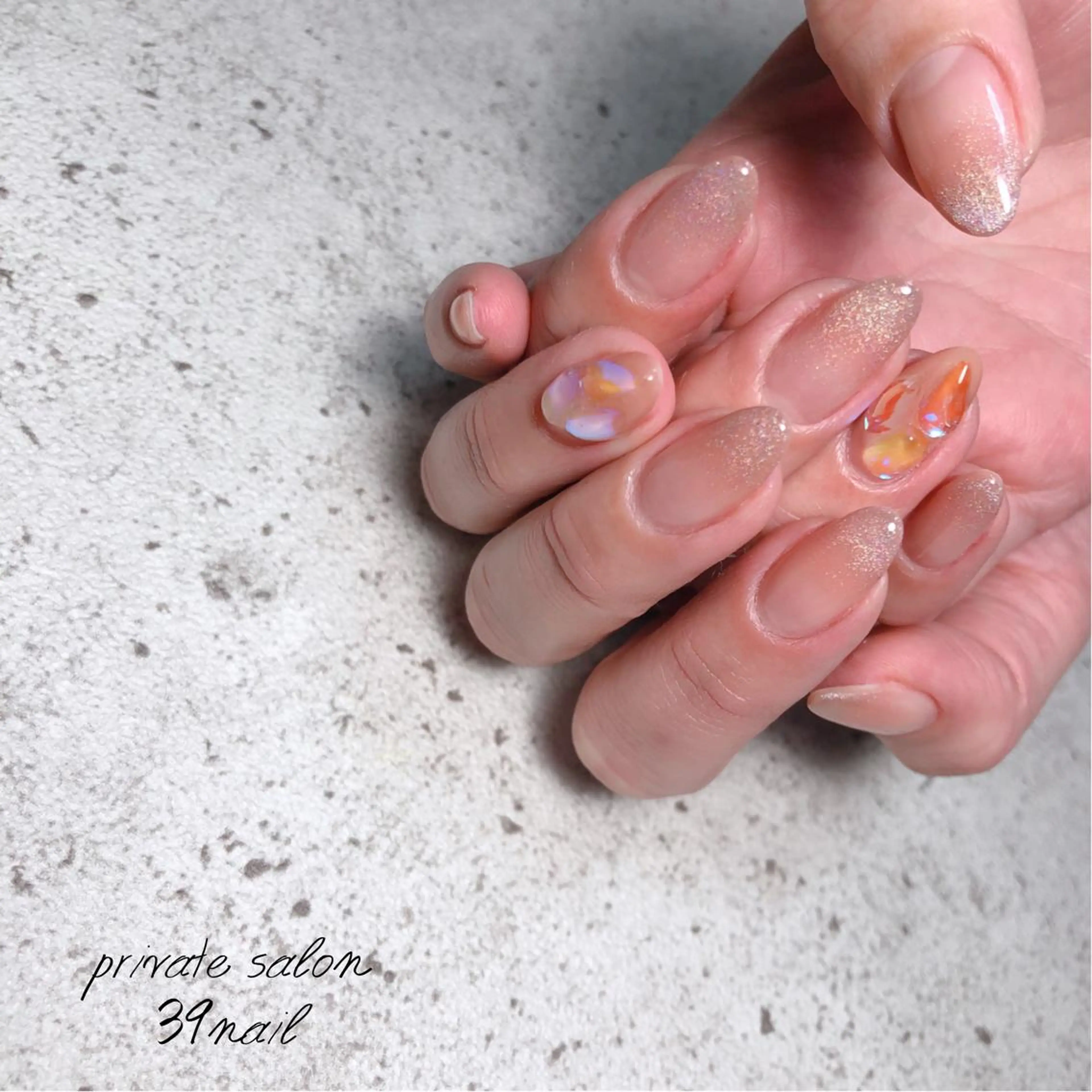 ミディアム ネイル ハンドネイル 京橋 【39nail】のネイルデザイン